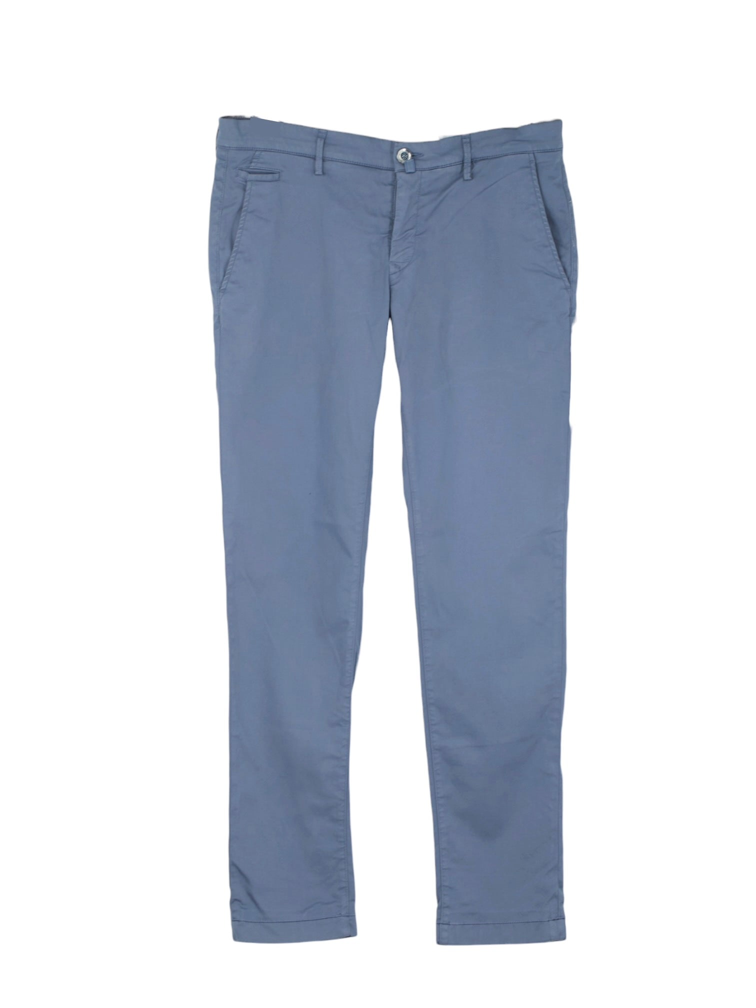 Jacob Cohen Steel Blue Cotton, Lyocell & Stretch Bobby 5-Pocket Chino
