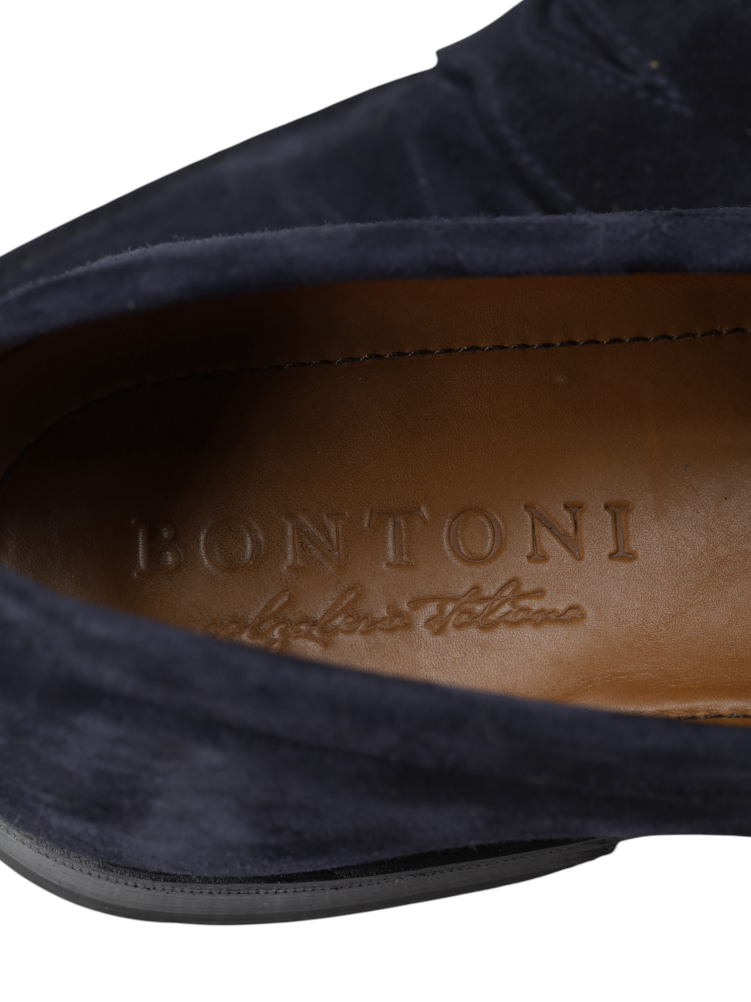Bontoni Dark Blue Suede Principe Penny Loafer + Belt