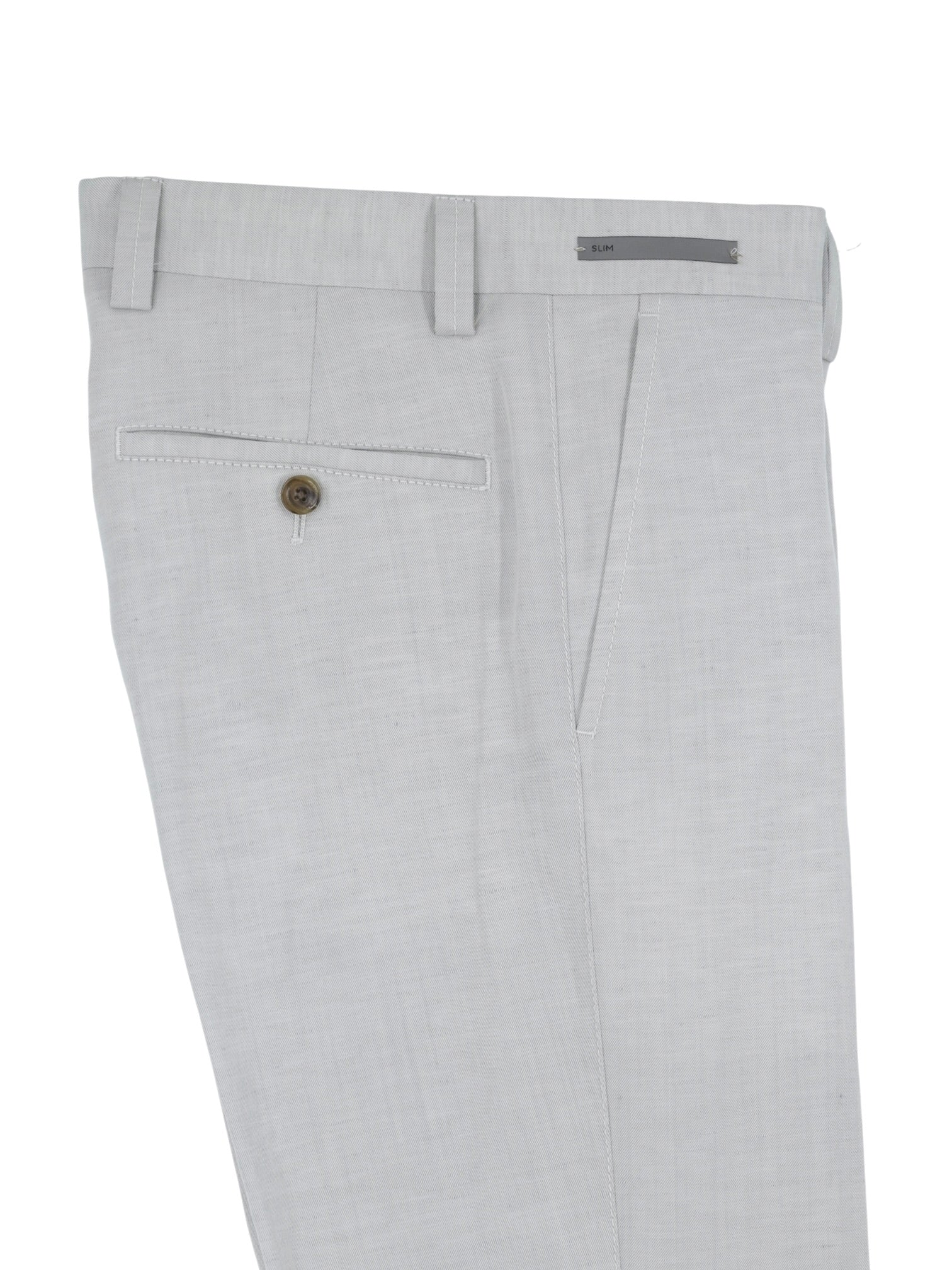 Corneliani Light Grey Virgin Wool & Linen Trousers
