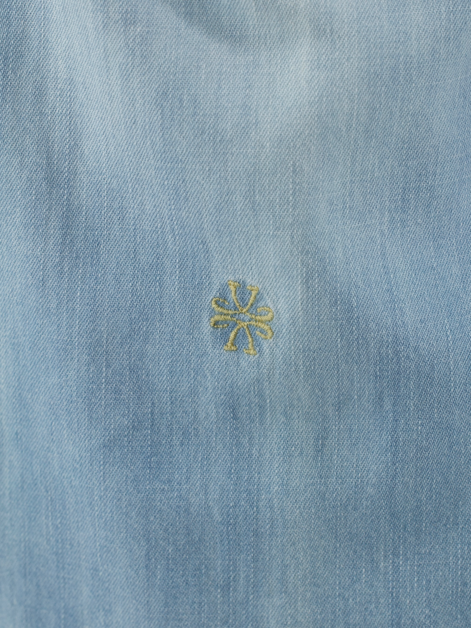 Jacob Cohen Light Blue Chambray Cotton Western-Style Overshirt