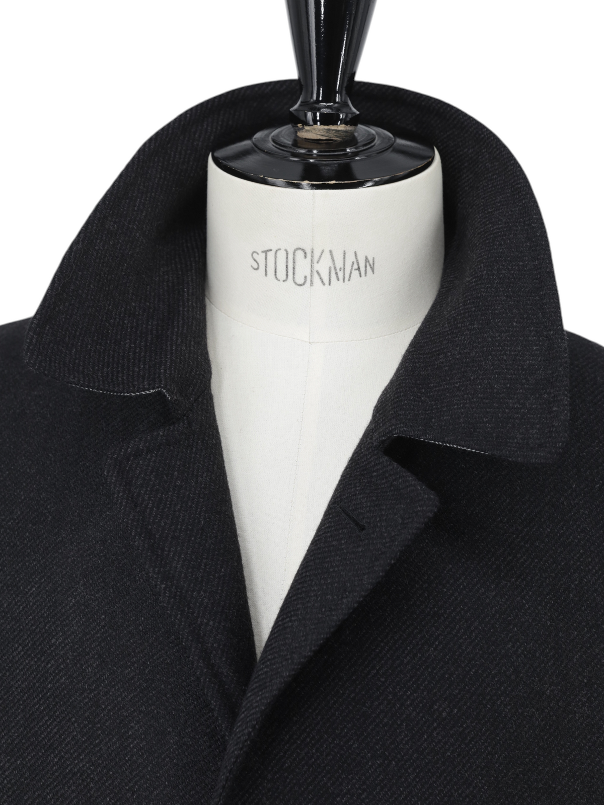 Canali Anthracite Waterrepellent-Wool Twill Carcoat