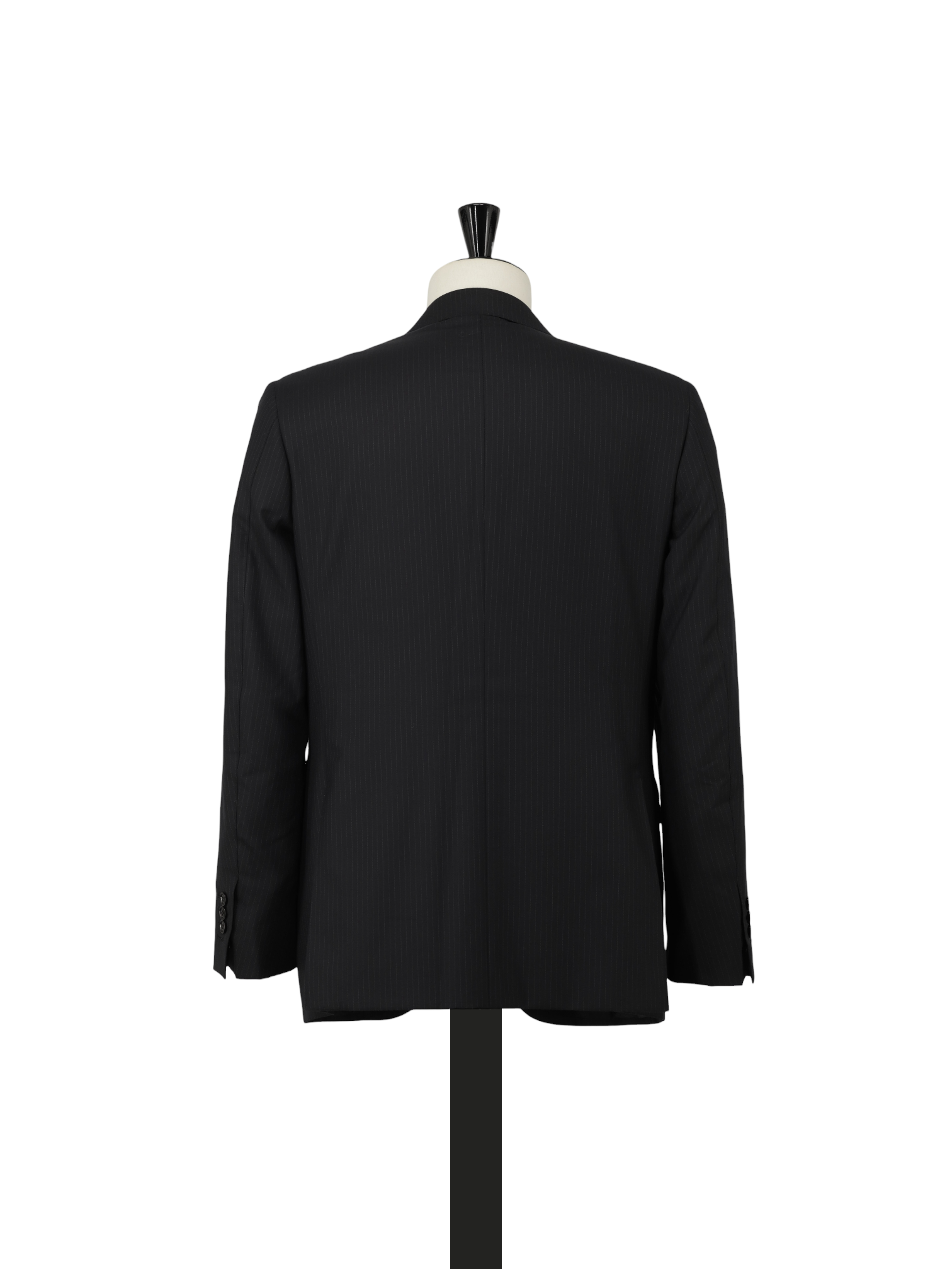 Canali Black Super 180's Pencil-Stripe Suit