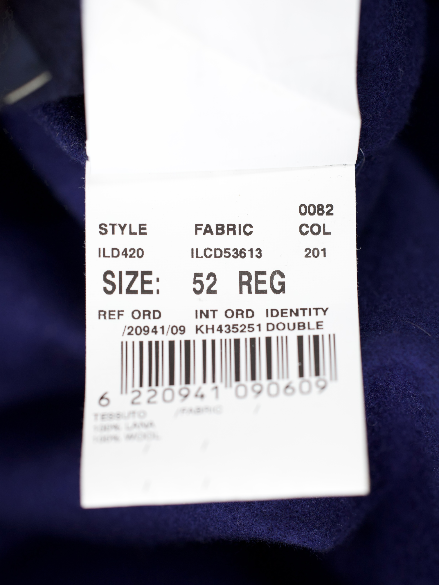 Lardini Navy Double-Faced "Capolavoro" Wool Unlined Overcoat
