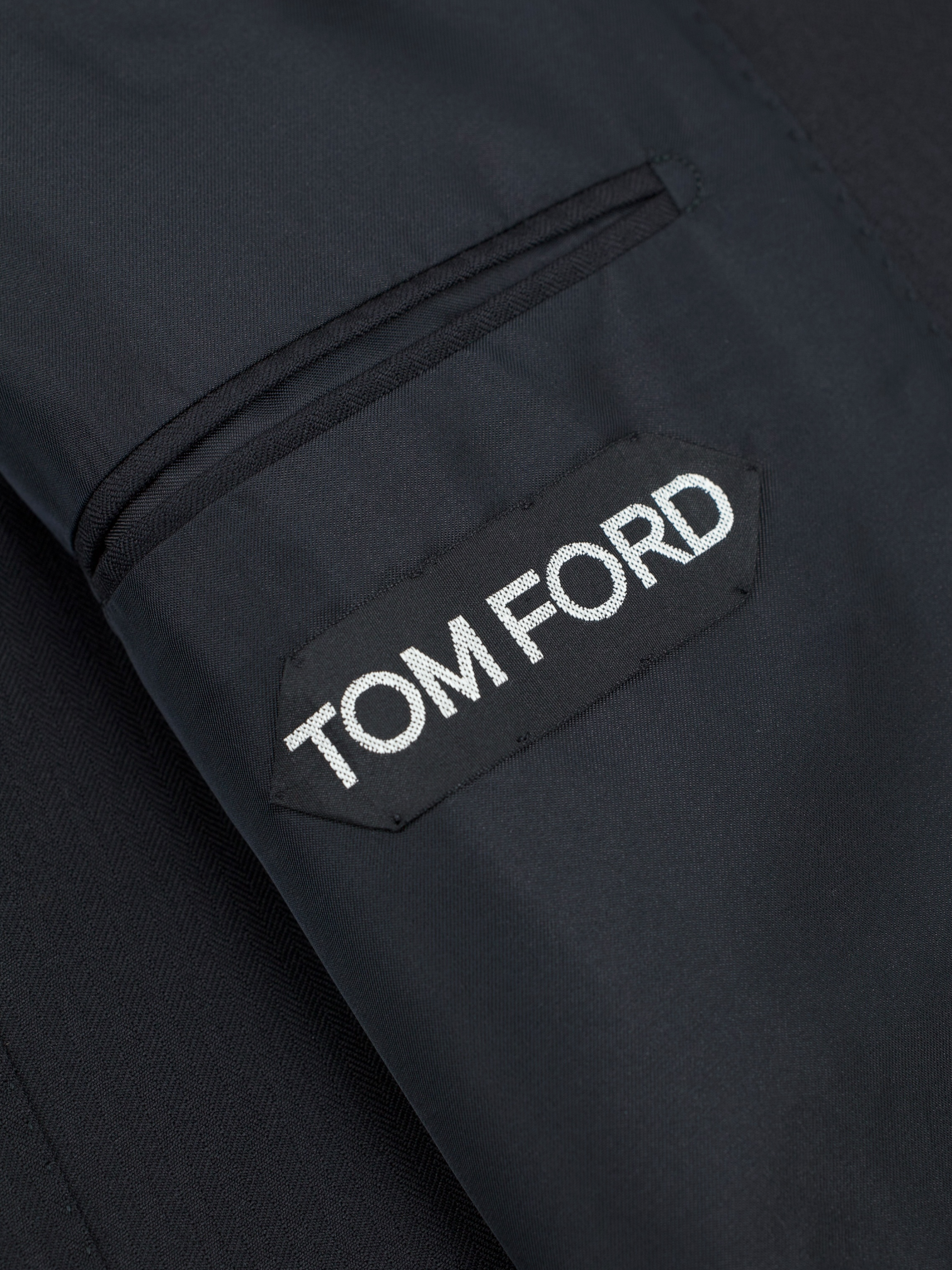 Tom Ford Black Fine-Wool Micro-Herringbone Windsor Suit