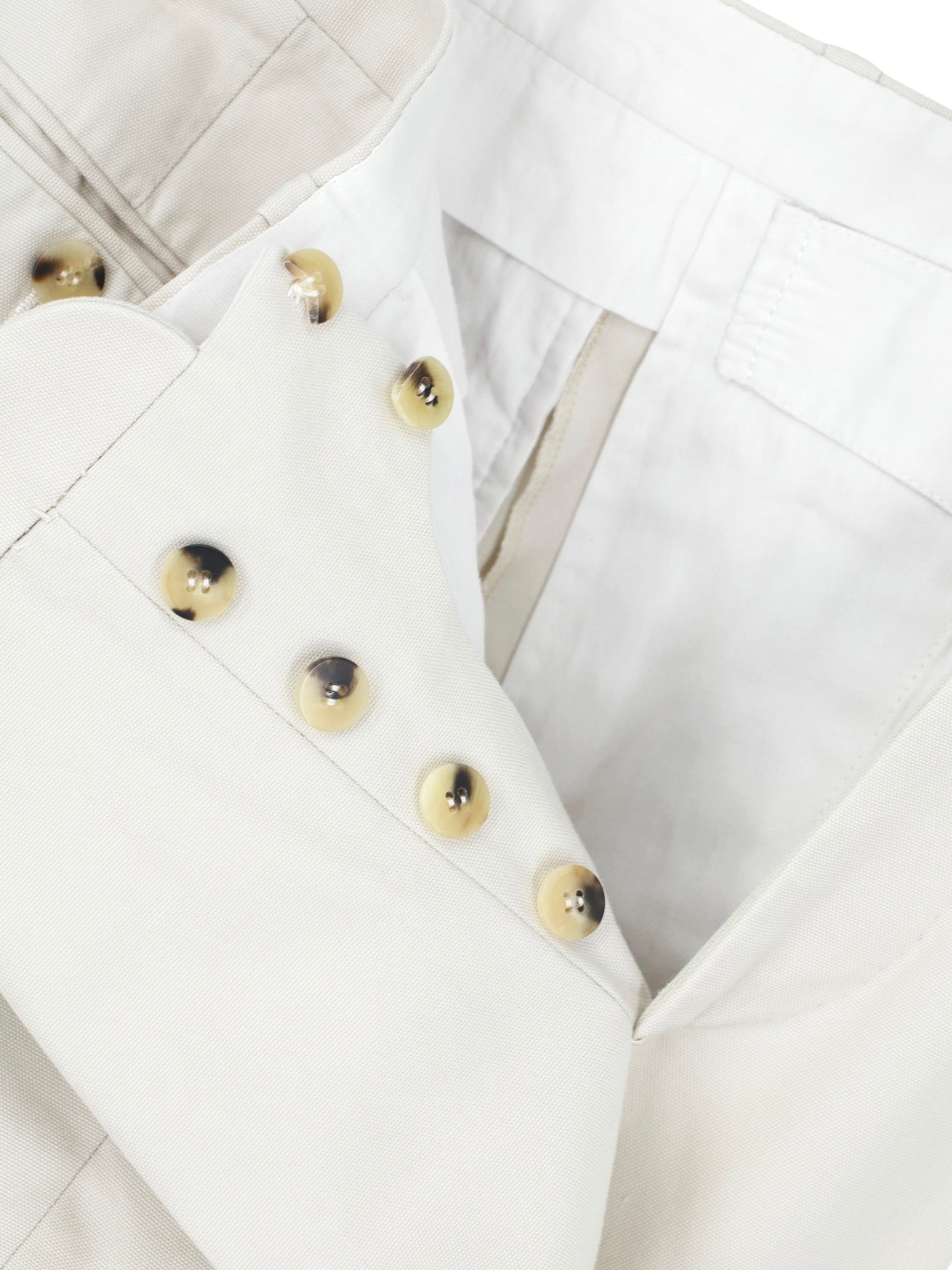 Cesare Attolini Ecru Pure-Cotton Pinpoint Sartorial Summer Suit