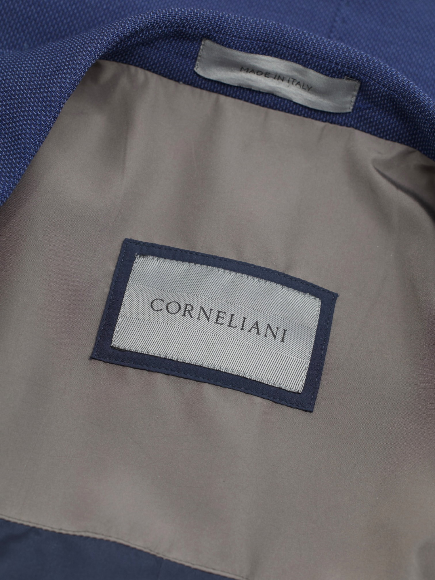 Corneliani Blue "Traveltech" Wool-Blend Pinpoint Jacket