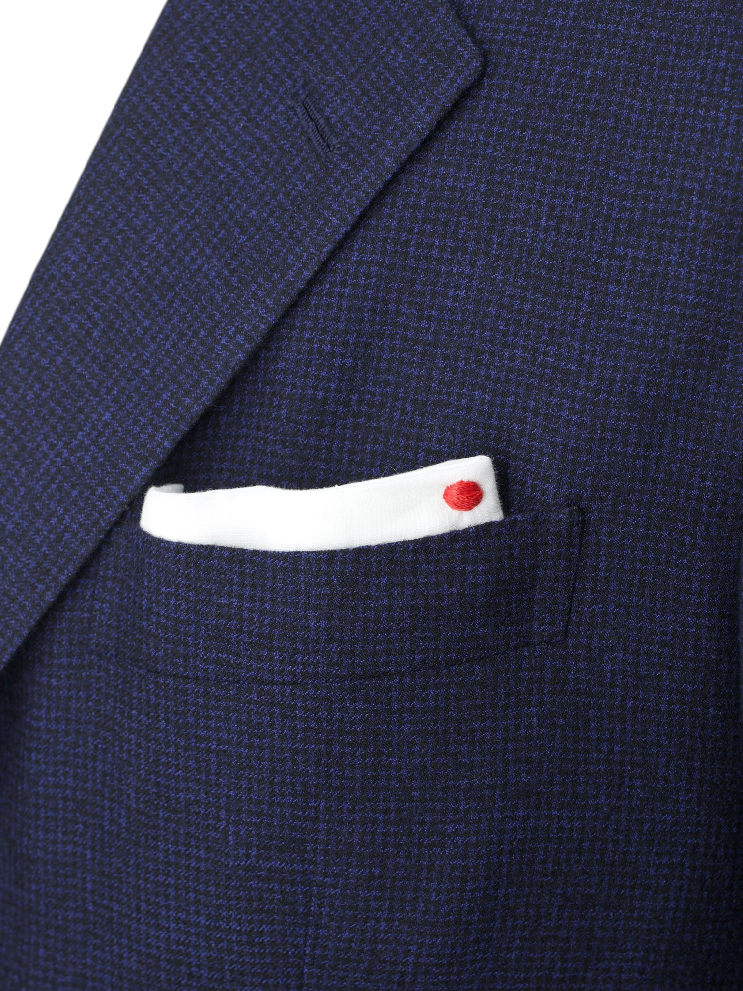 Kiton Navy Pure Cashmere Bicolor Puppytooth Winter Suit