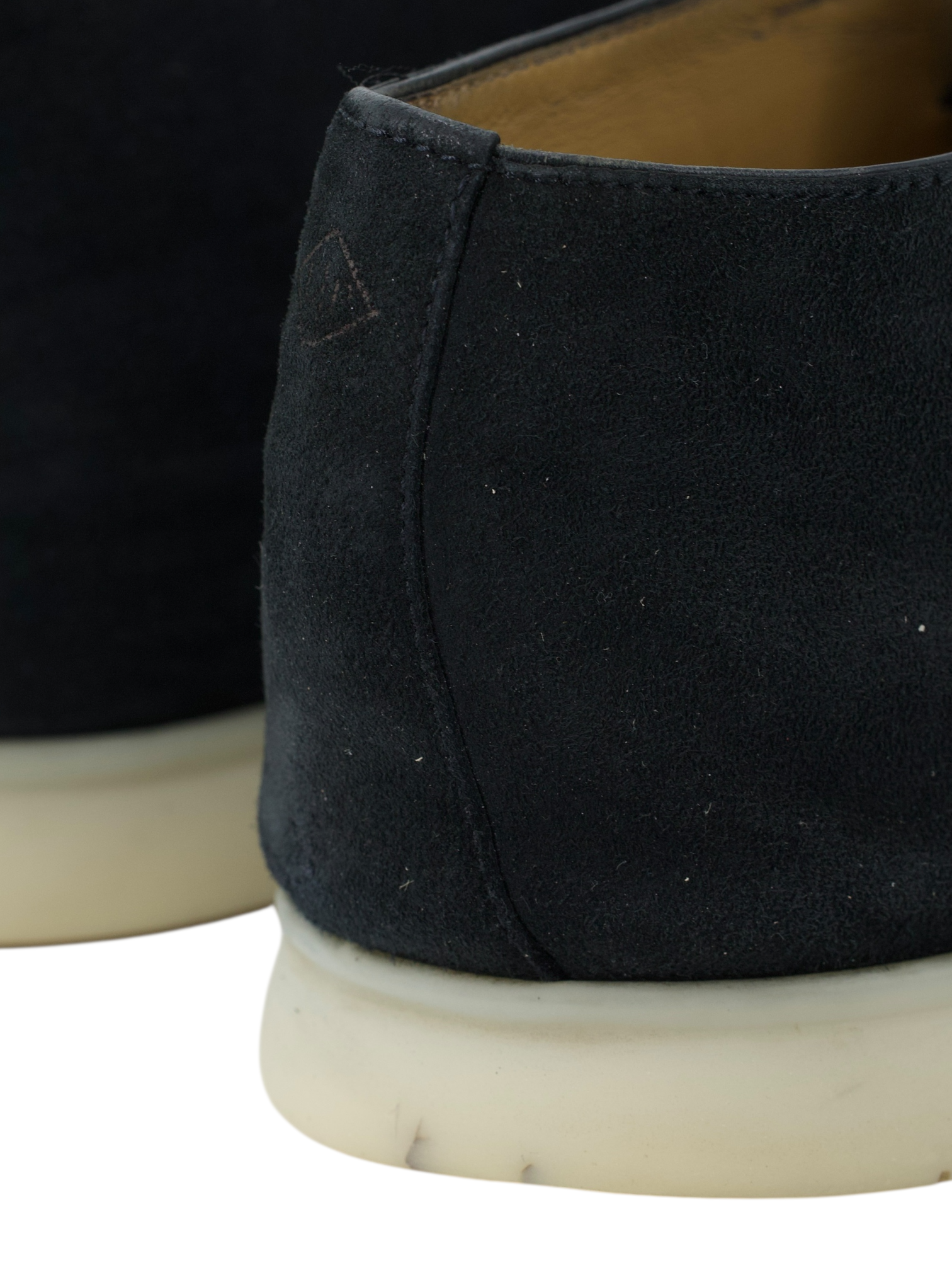 Loro Piana Navy Suede Open Walk Ankle Boots