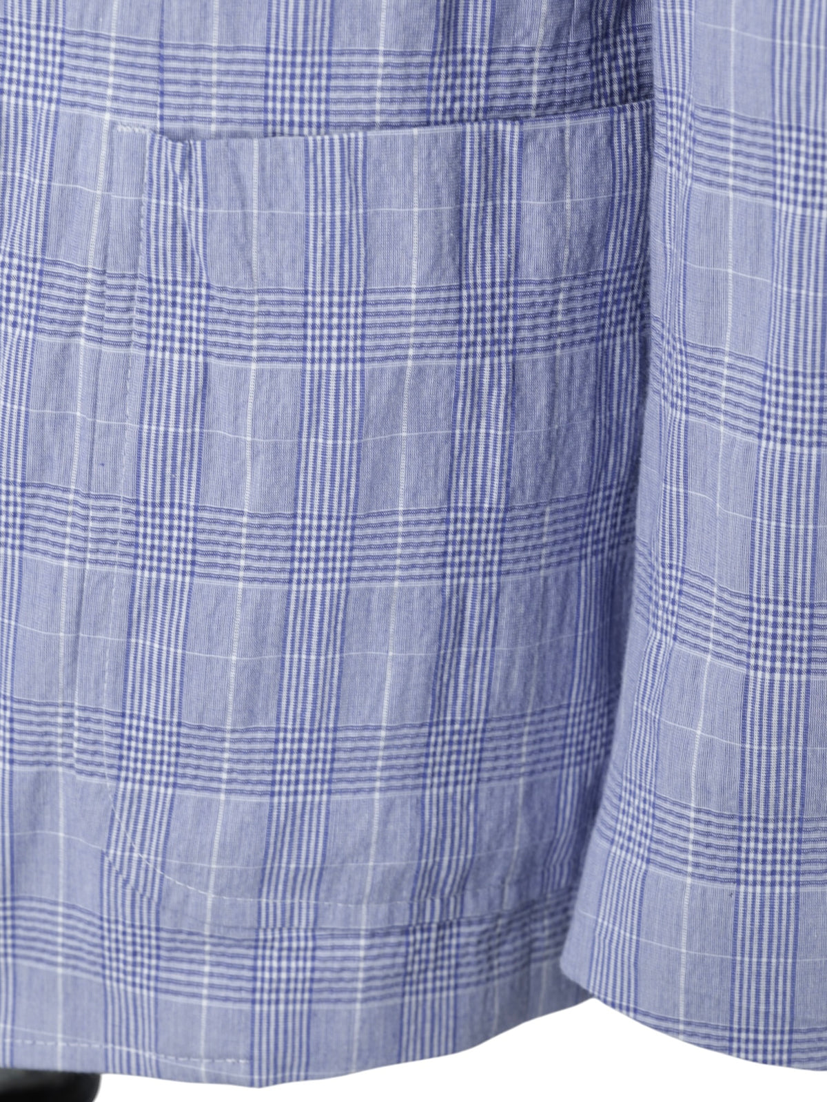 Ralph Lauren Light Blue Seerucker-Inspired Cotton-Stretch Checkered Jacket