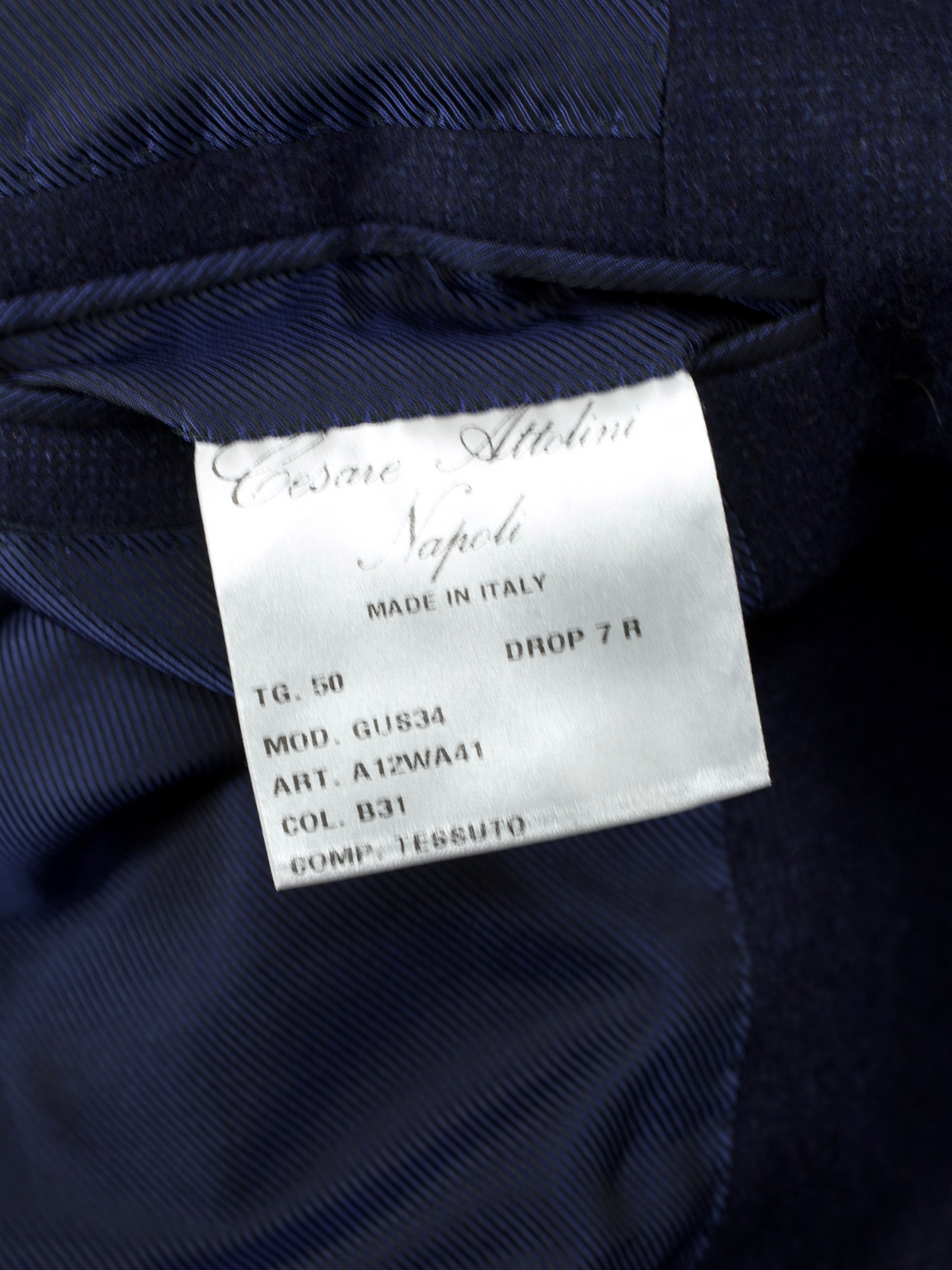 Cesare Attolini Navy Golden-Bale Merino Wool Blazer Jacket