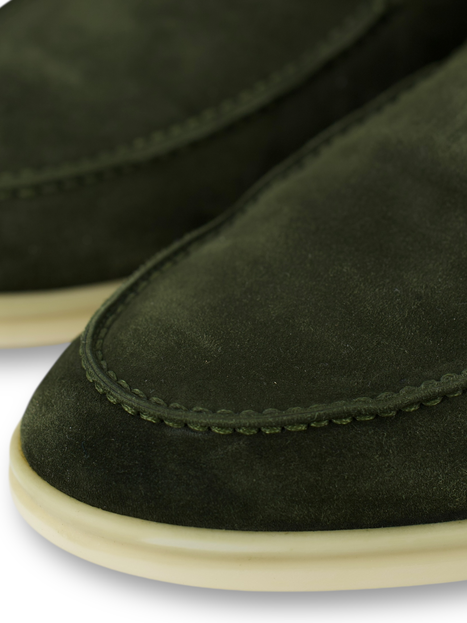 Loro Piana Cucunci Green Suede Open Walk Ankle Boots