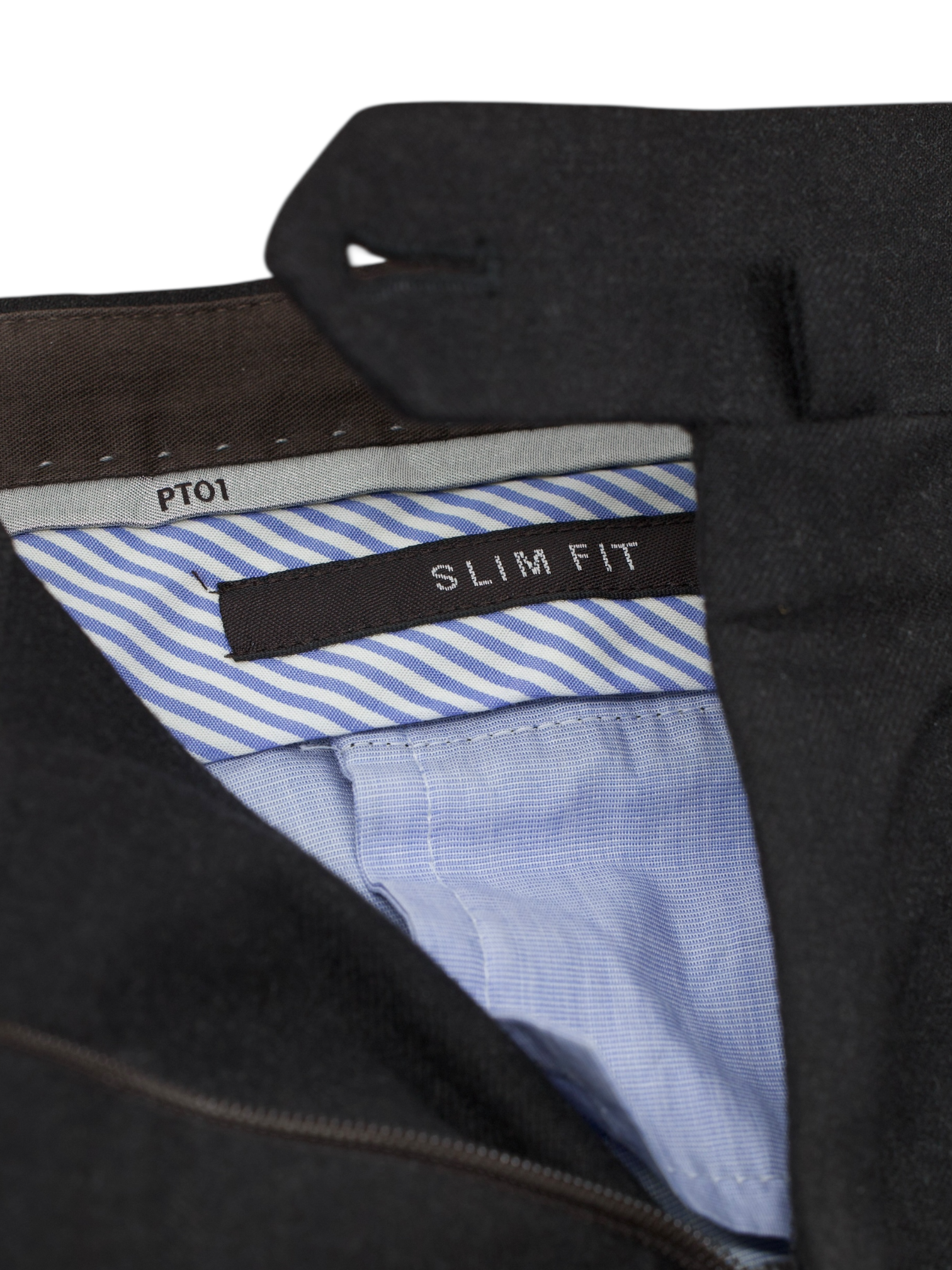 PT01 Dark Grey Wool-Flannel Winter Trousers