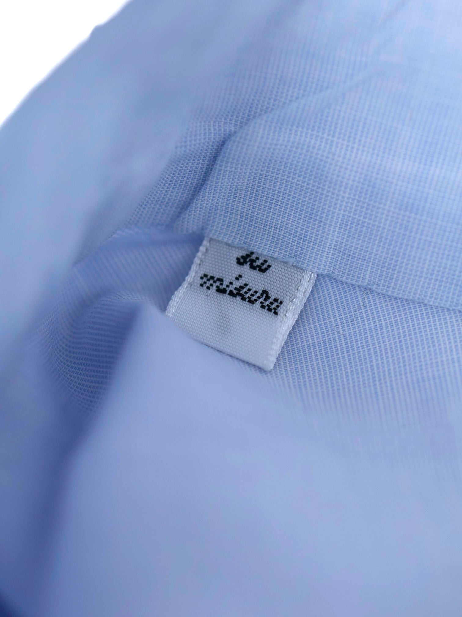 Kiton Ice-Blue Cotton Plain Summer Shirt