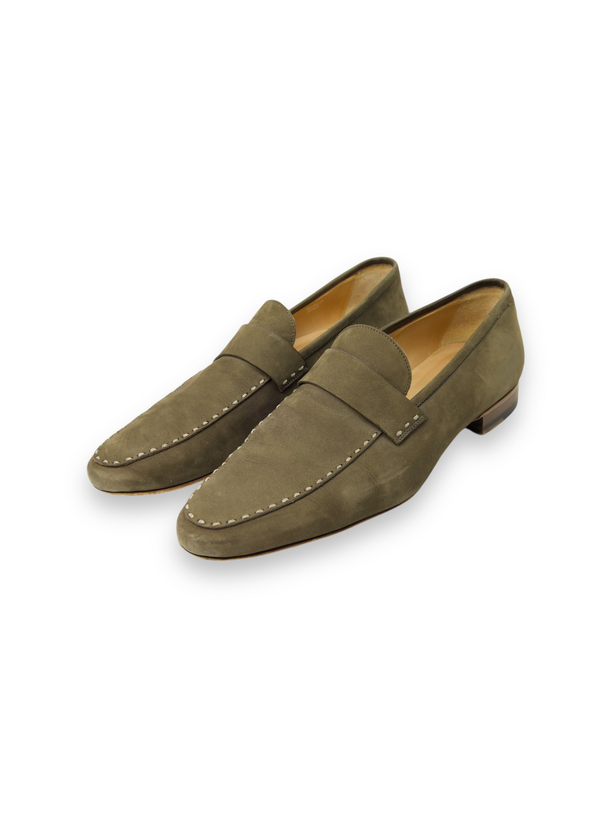BRIONI size 9 1/2 (EU 42) Suede Canvas Brogue shoes Santoni - Easy Brogue Suede Lace Up Dress Shoe | Mitchell Stores main image 3