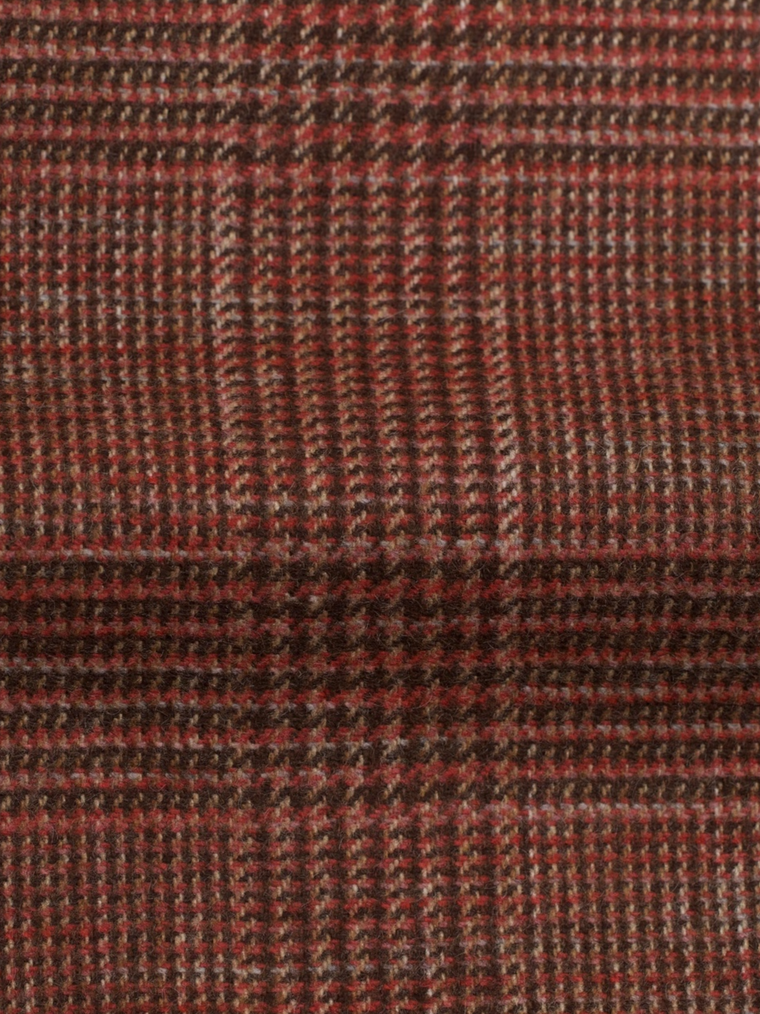 Kiton Burnt Orange Pure Cashmere Prince of Wales Jacket