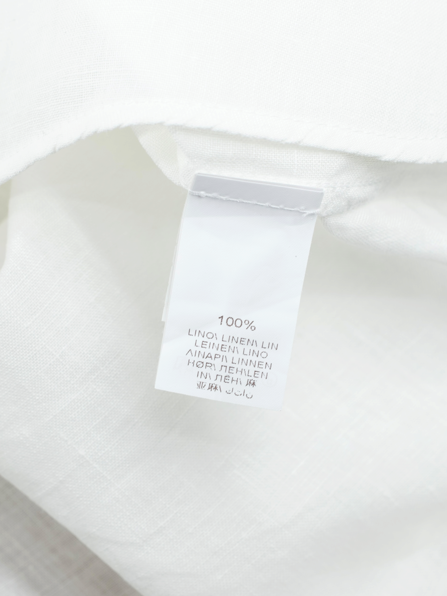 Brunello Cucinelli White Linen Mandarin-Collar Shirt