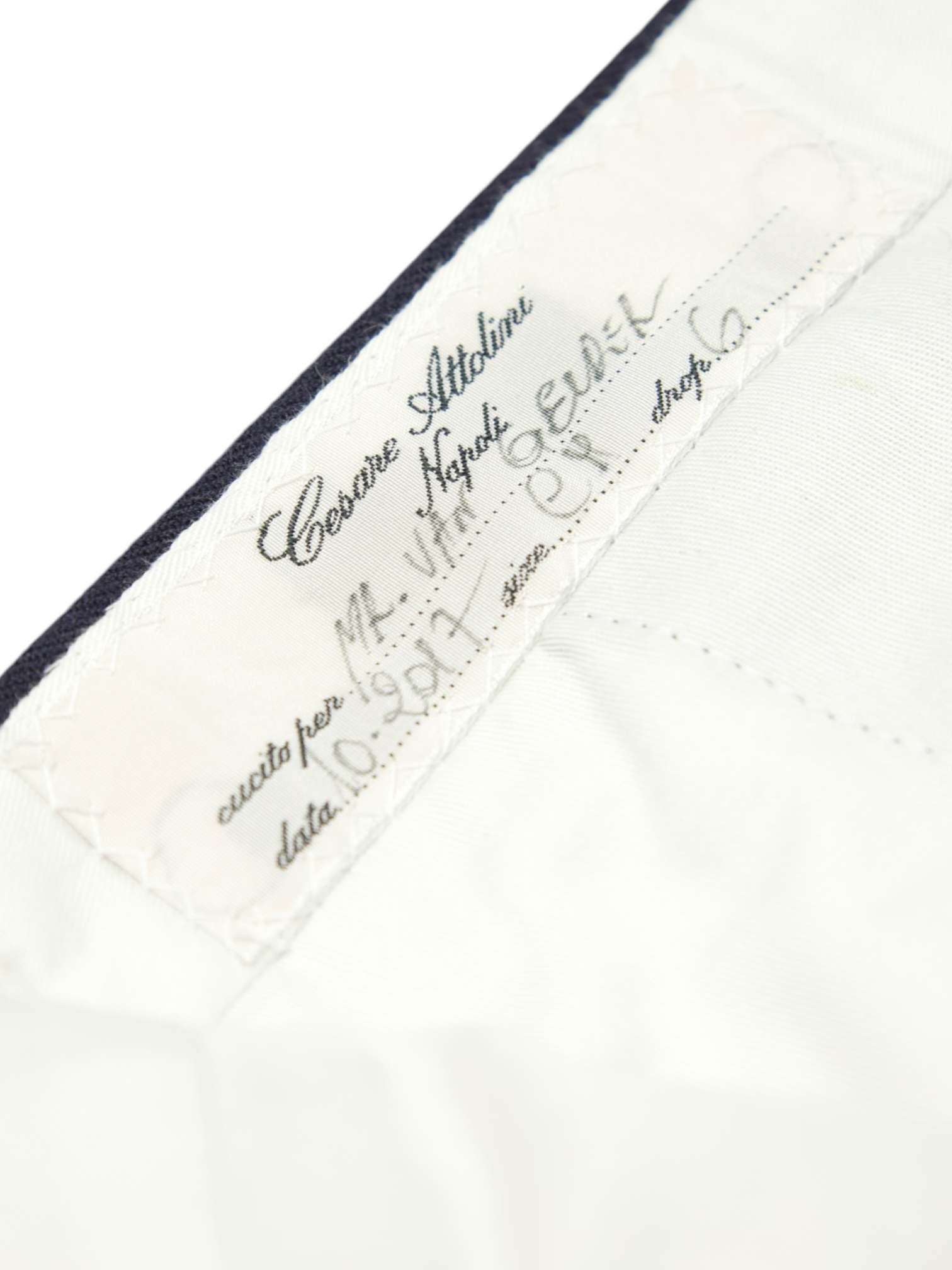 Cesare Attolini Navy Wool Flannel Sartorial Trousers
