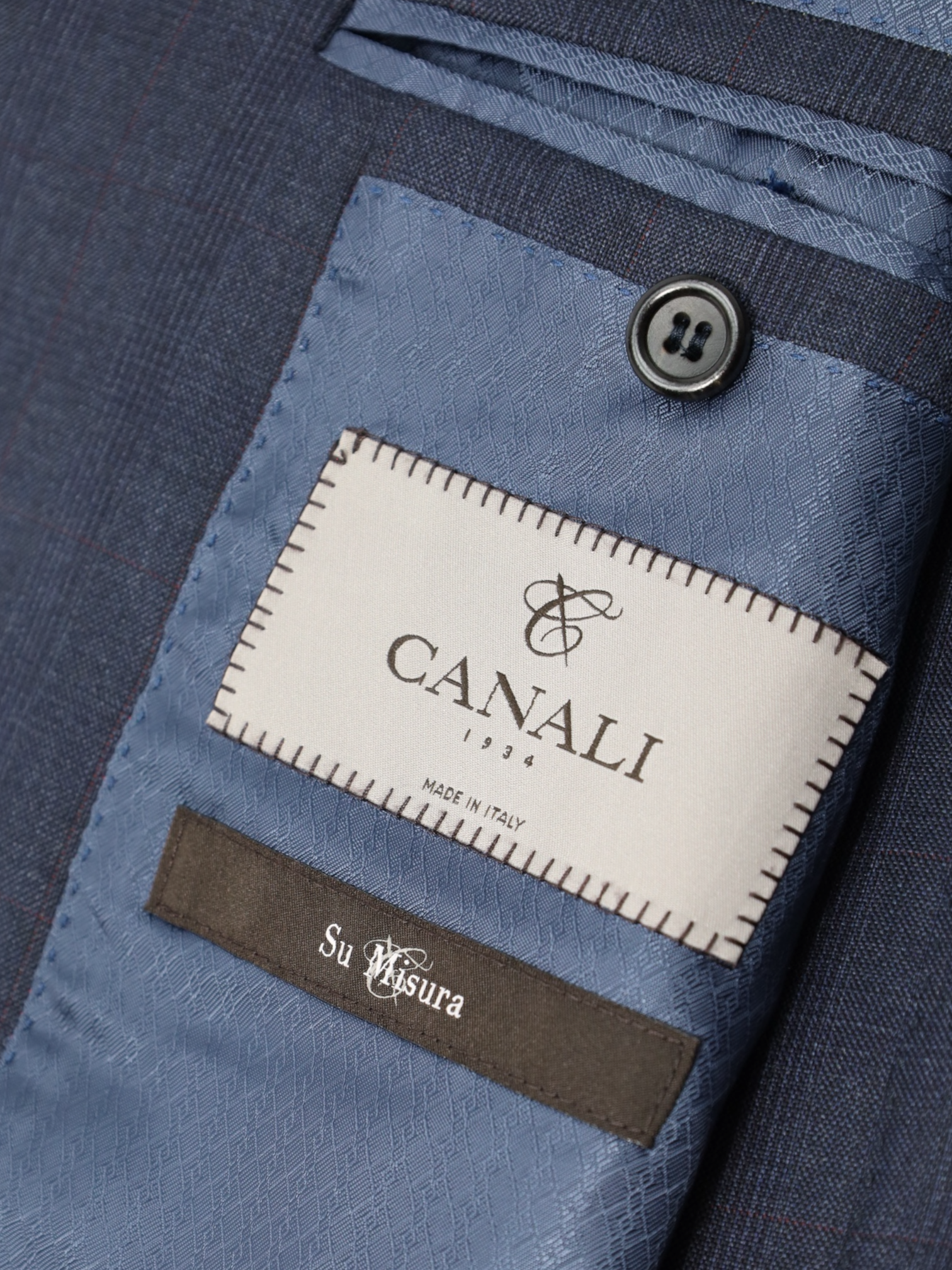 Canali Blue Glenplaid Suit