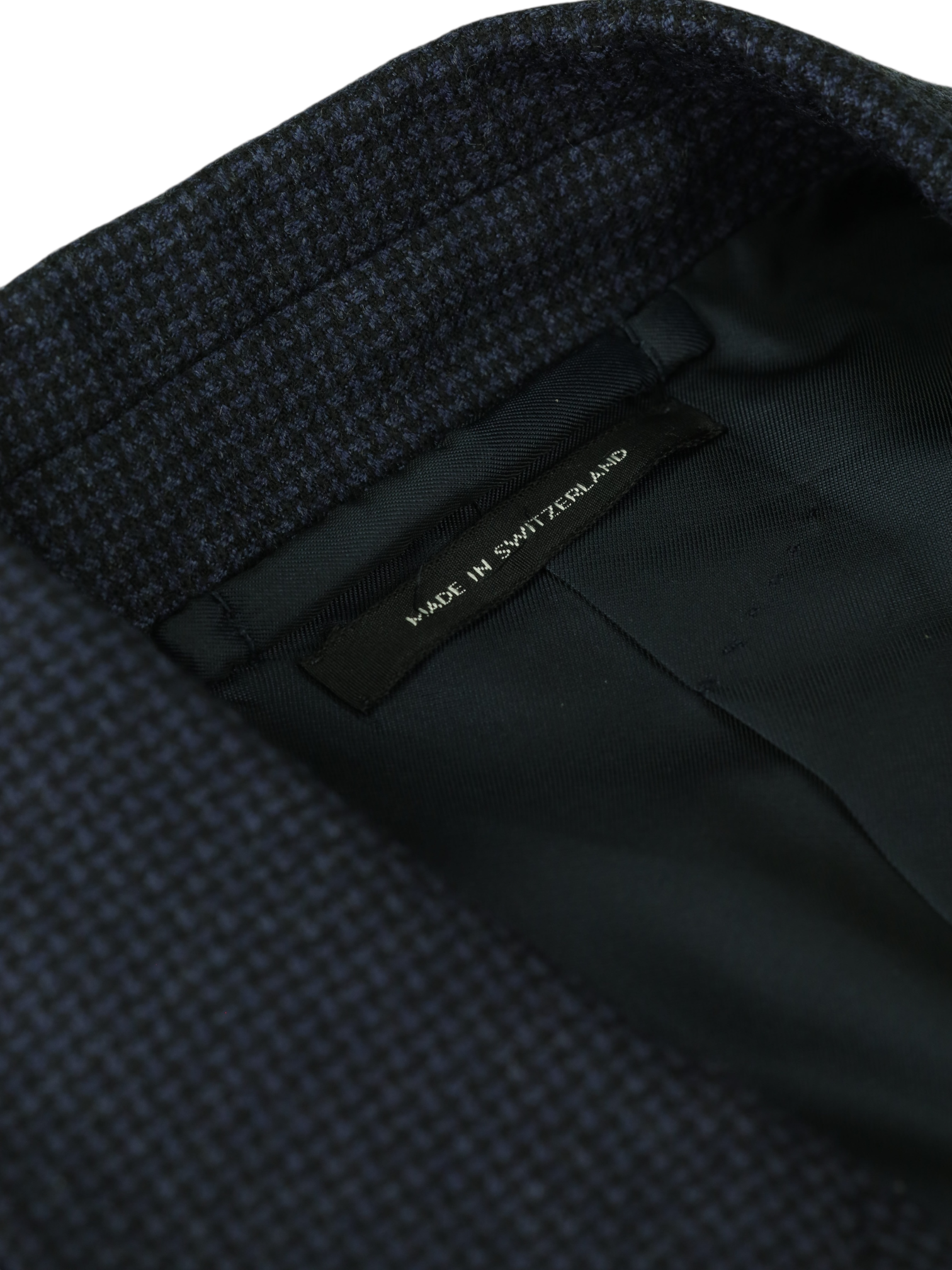 Tom Ford Navy Wool Micro-Pattern Atticus Jacket