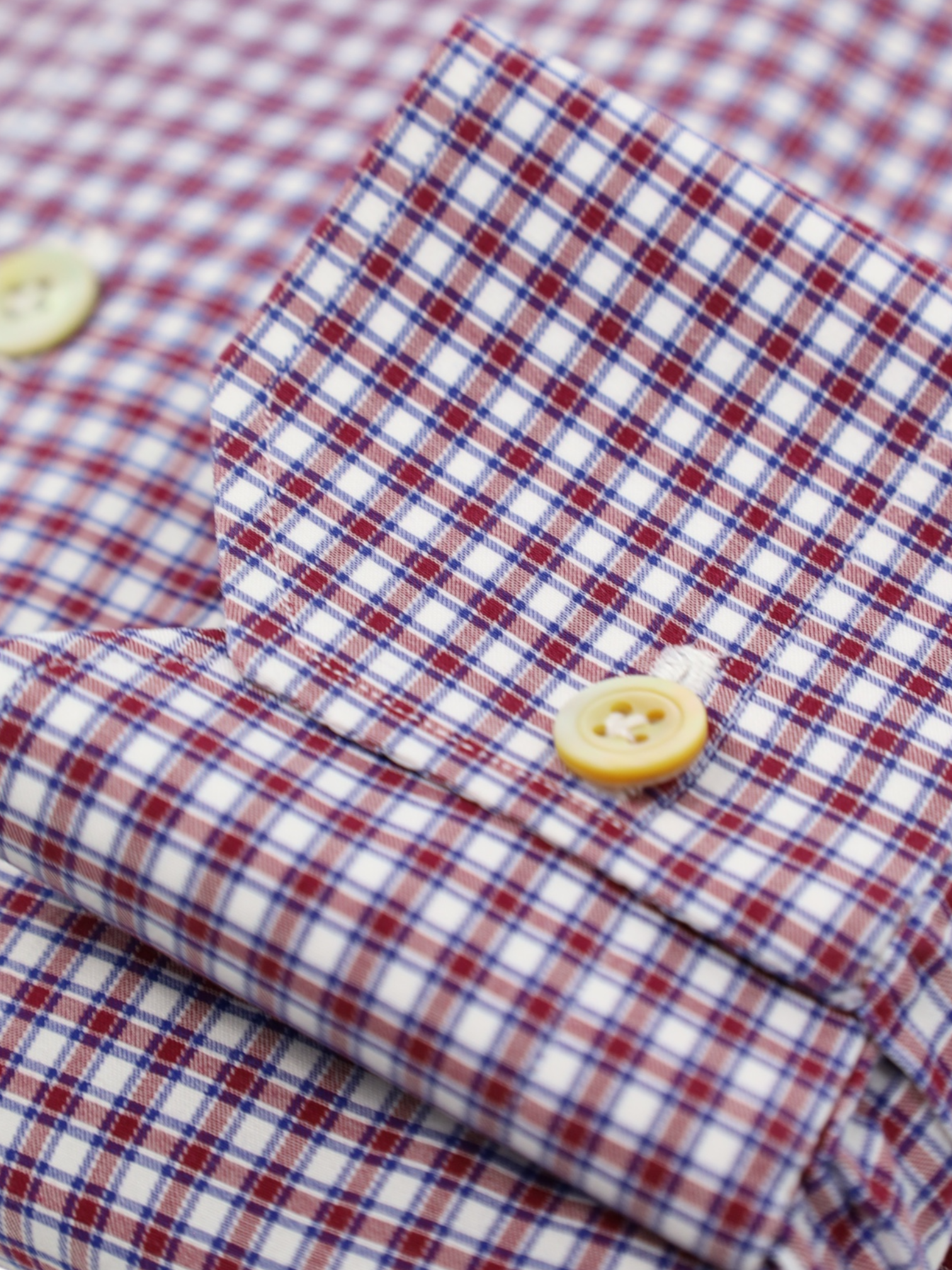 Kiton Red Geomteric Cotton Shirt