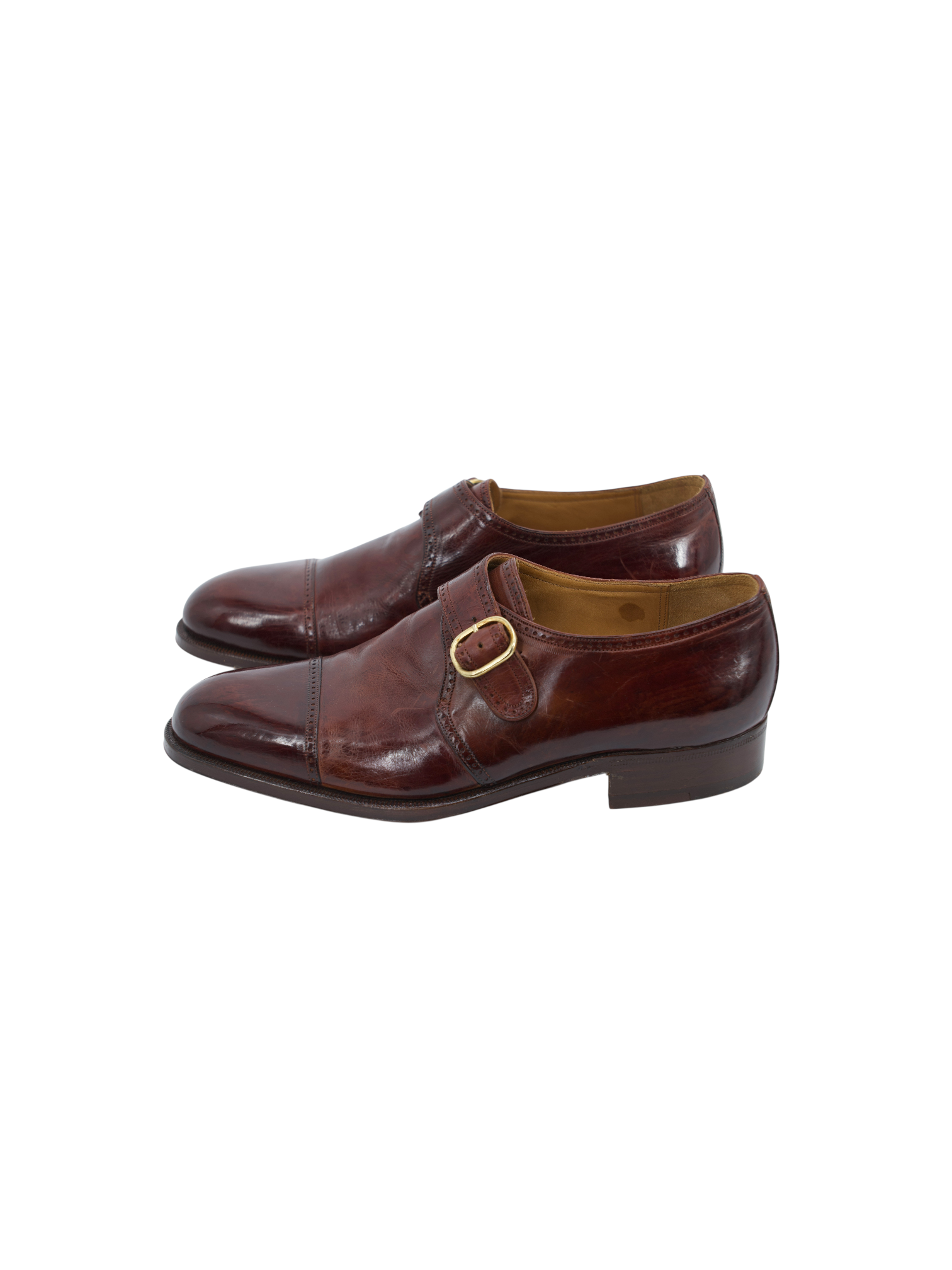 Silvano Lattanzi Brown Leather Handmade Single-Monk Strap