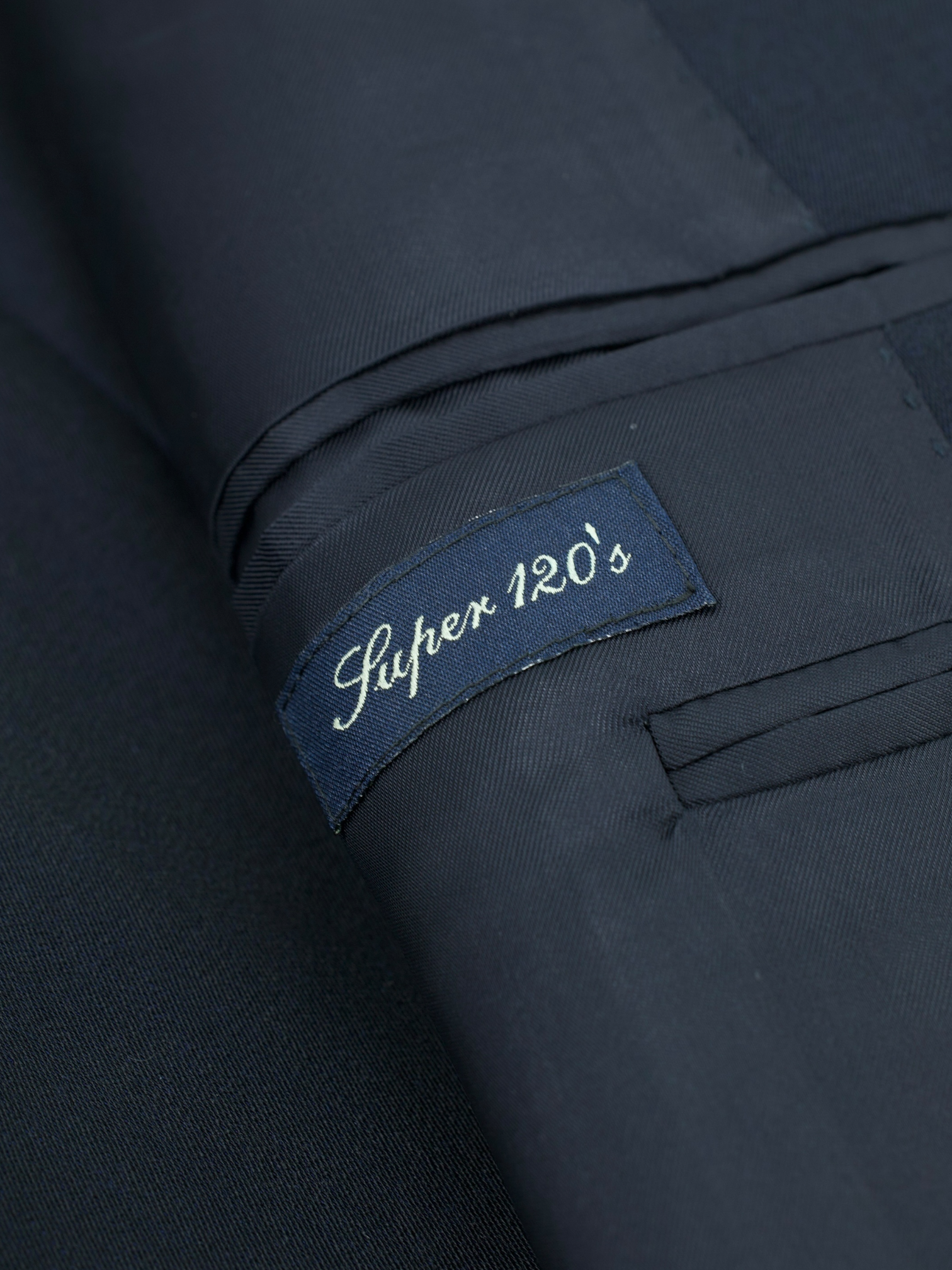 Canali Navy Super 120's Wool Twill Jacket