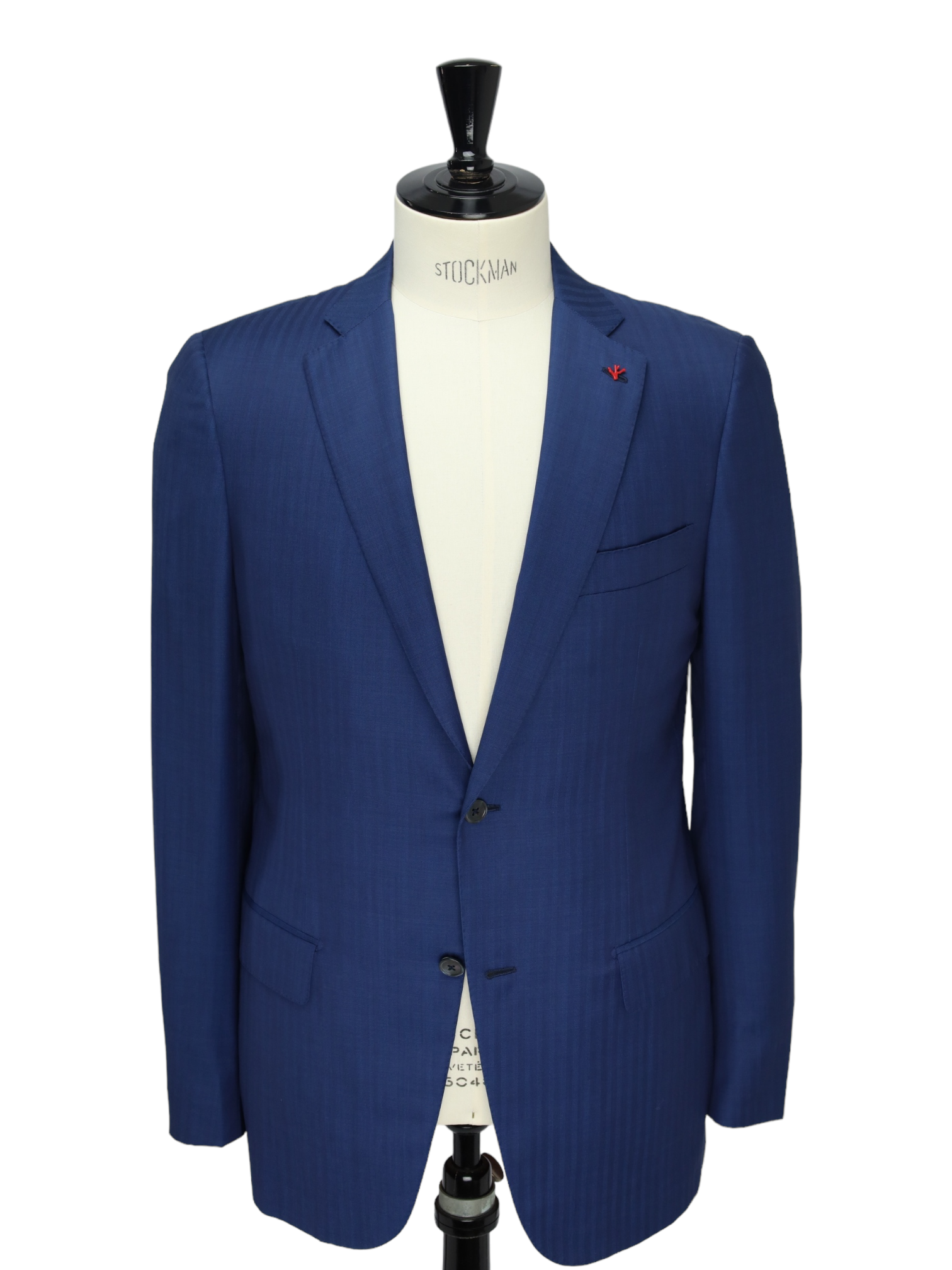 Isaia Petrol Solaro Herringbone Suit