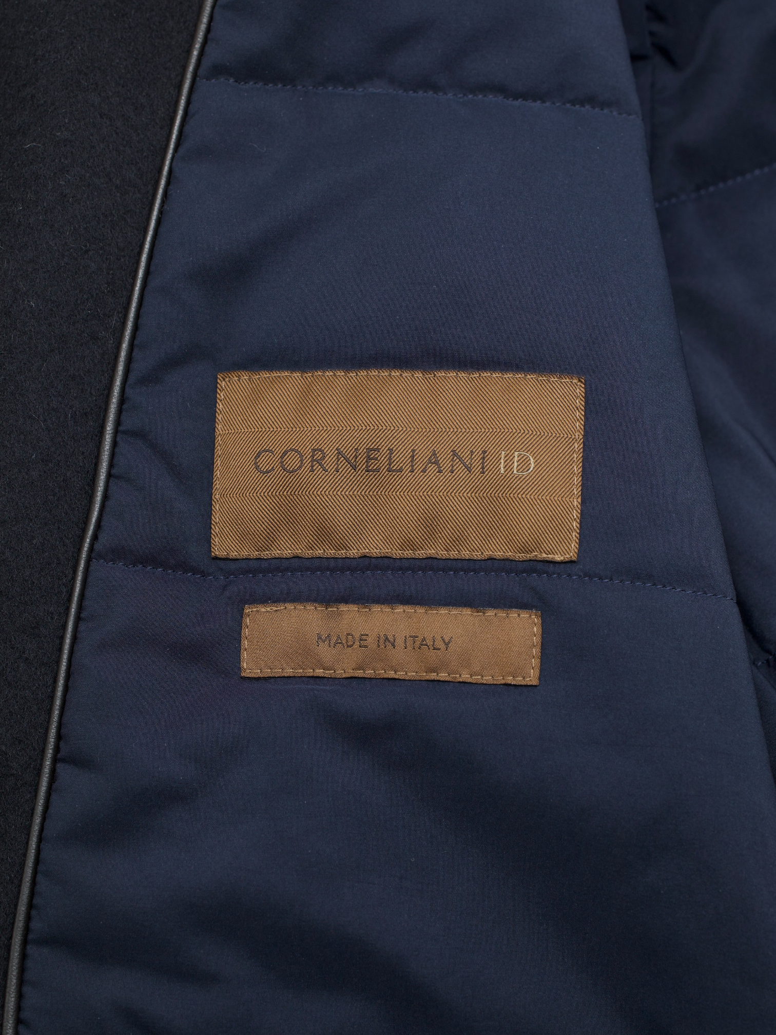 Corneliani Navy Wool & Castorino-Fur Collar Blouson Jacket
