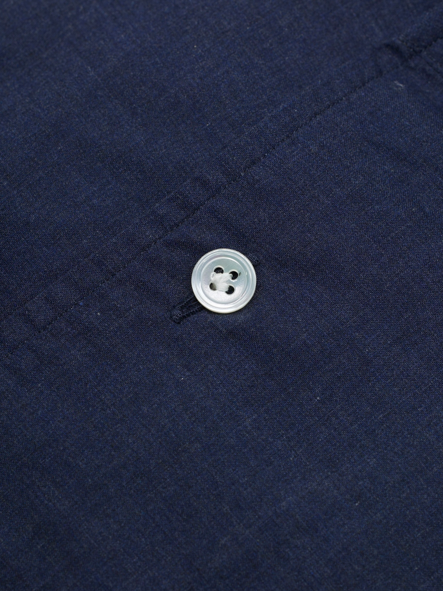 100 Hands Navy Cotton Melange-Pattern Shirt