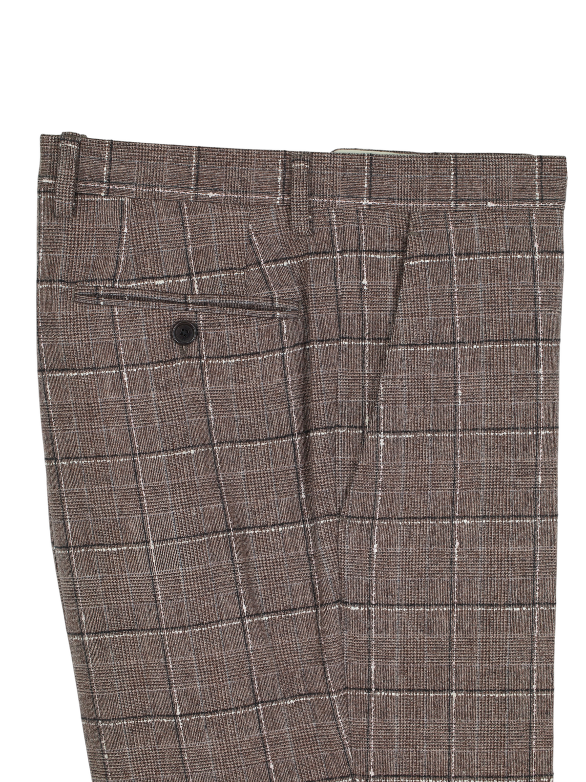 Etro Milano Brown & White Checkered Bouclé Suit
