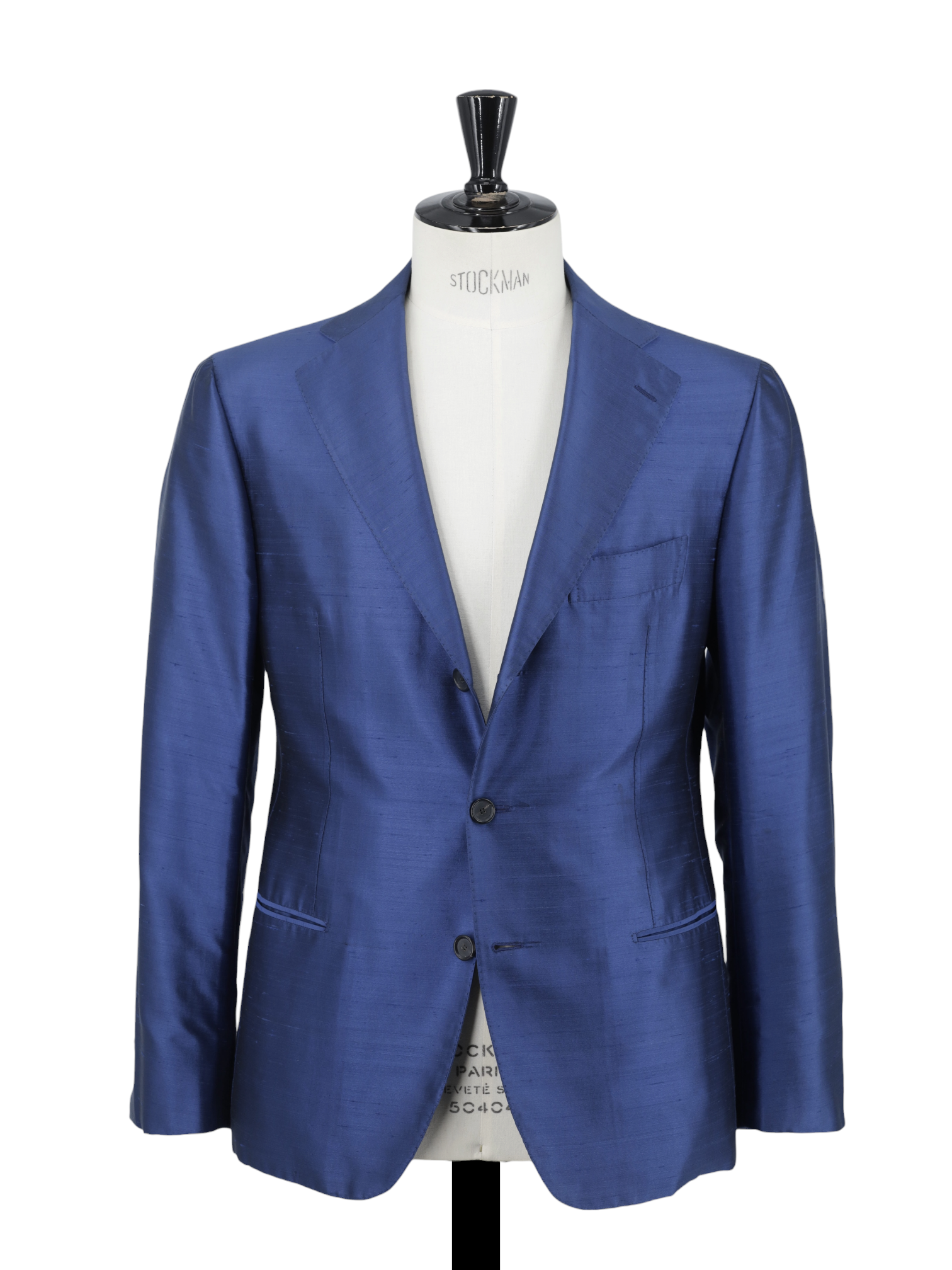 Cesare Attolini Azure Blue Dupioni Shantung-Silk Neapolitan Jacket