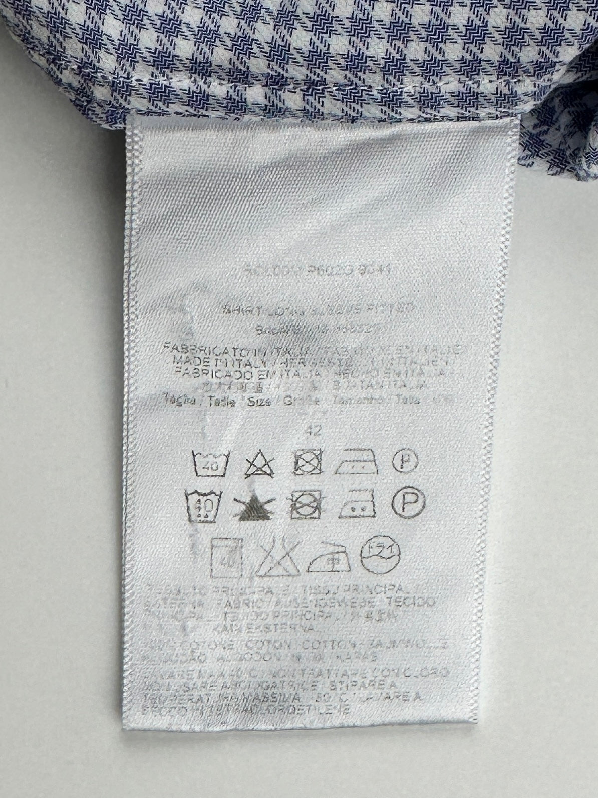 Brioni Light Blue Puppytooth Shirt
