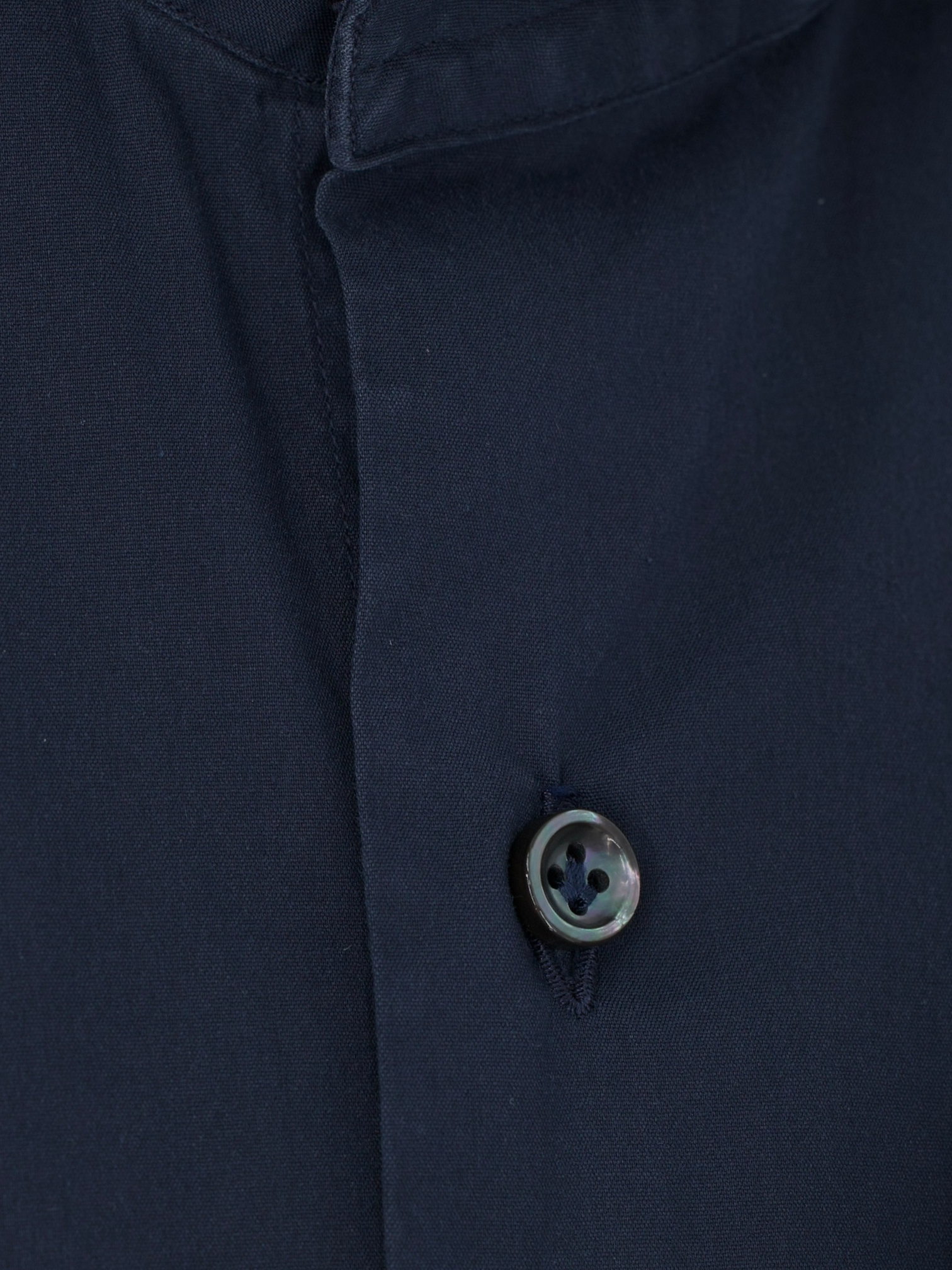 Fray Navy Cotton-Stretch Cutaway Collar Shirt