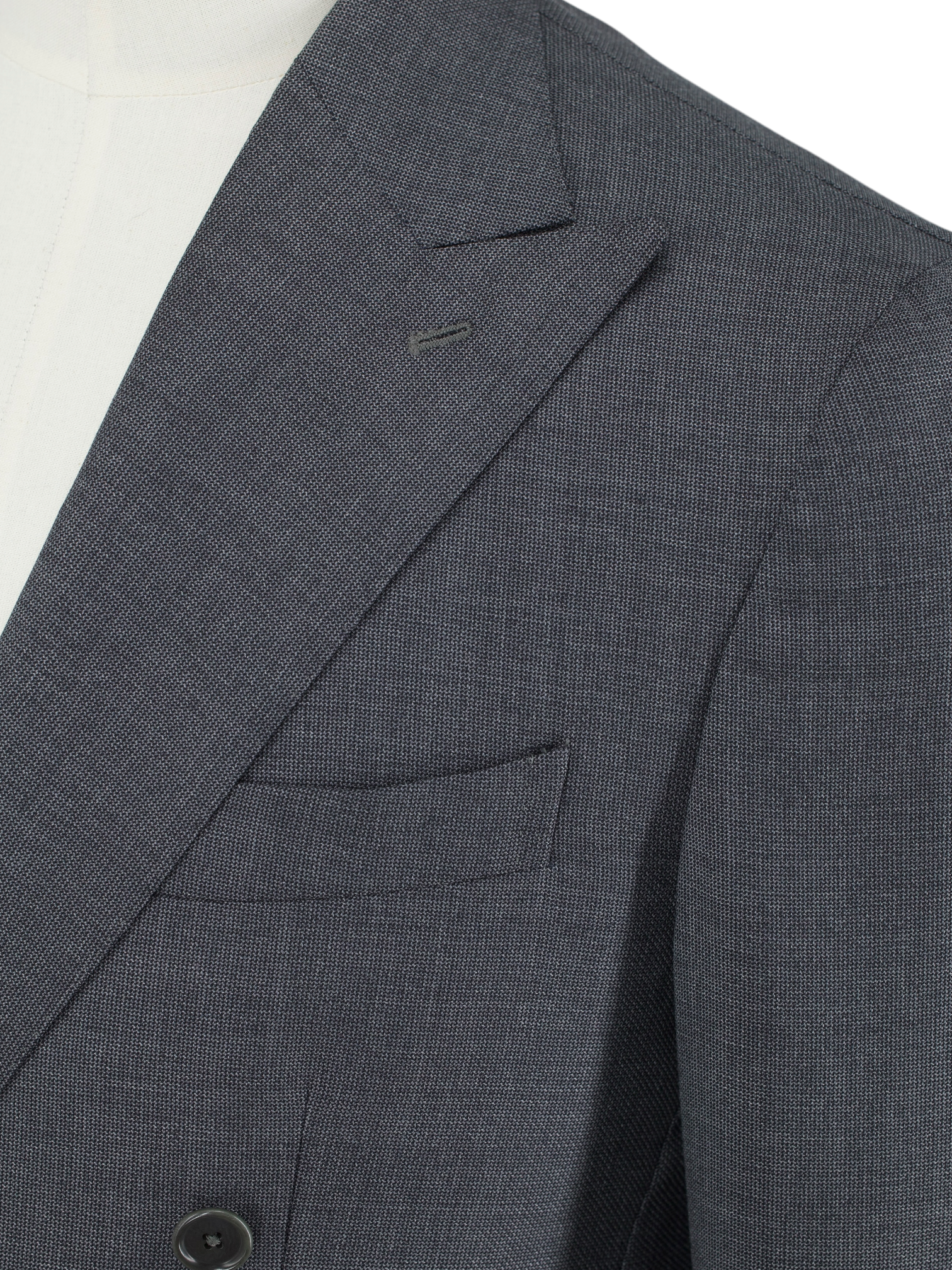 E. Formicola Dark Grey Double-Breasted Fine-Wool Lungo Suit