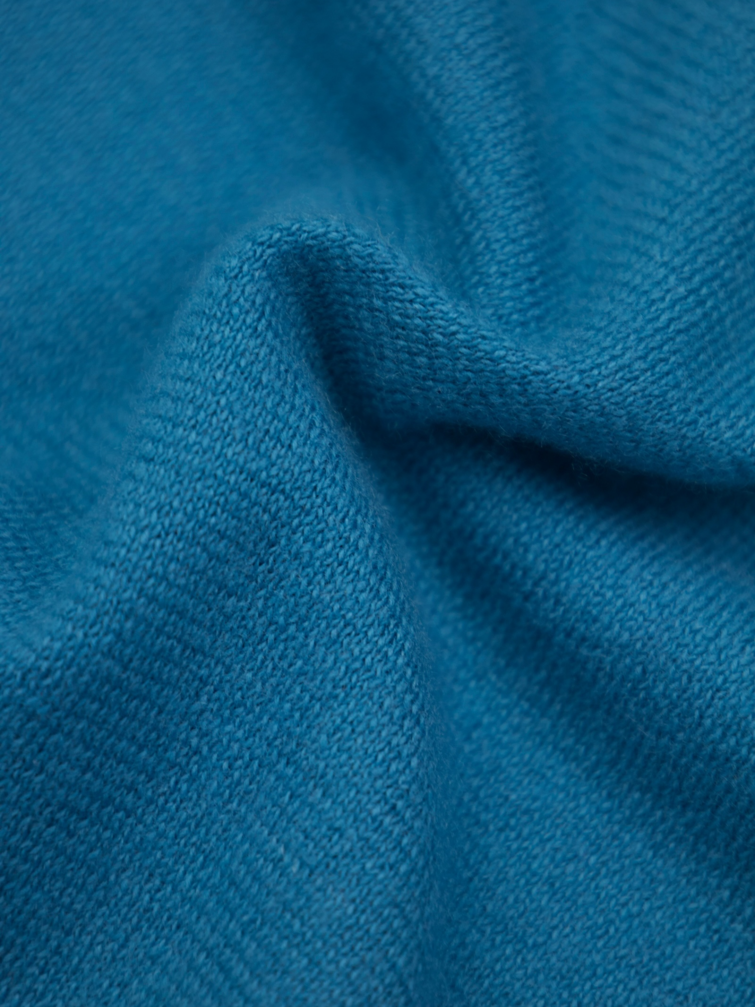 Loro Piana Turquoise Baby Cashmere Long Sleeve Polo