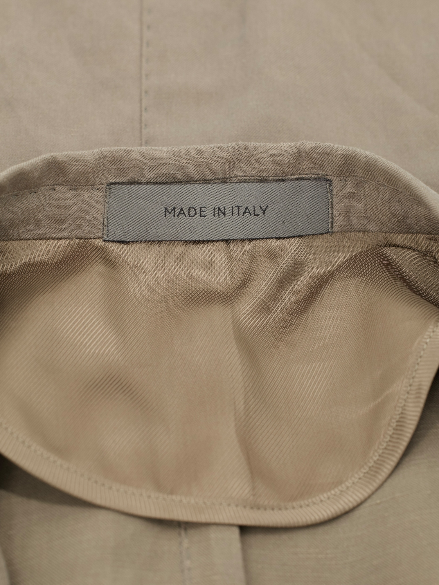 Corneliani Taupe Linen & Silk Plain Summer Suit
