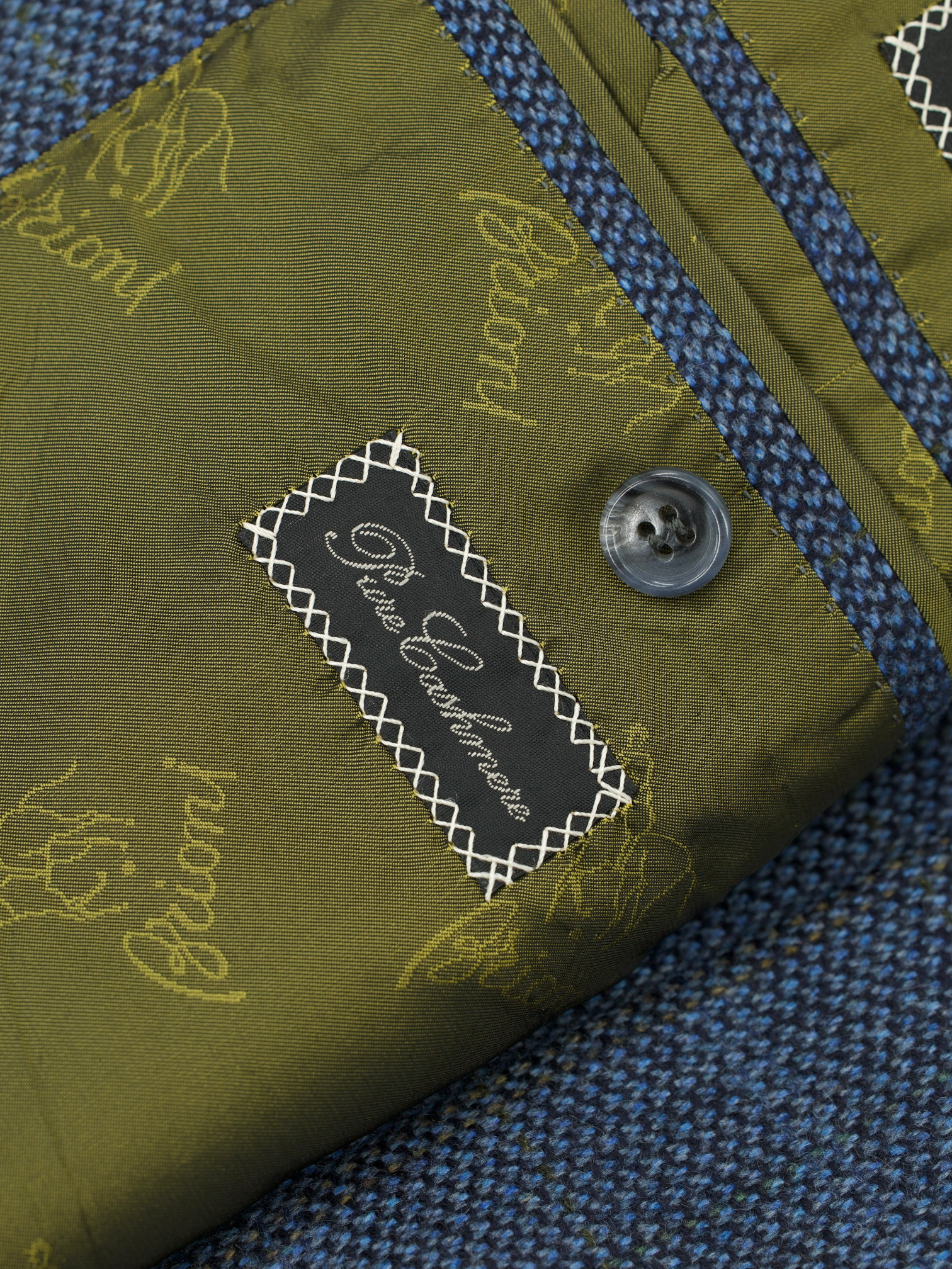Brioni Blue & Brown Pure Cashmere Windowpane Parlamento Jacket