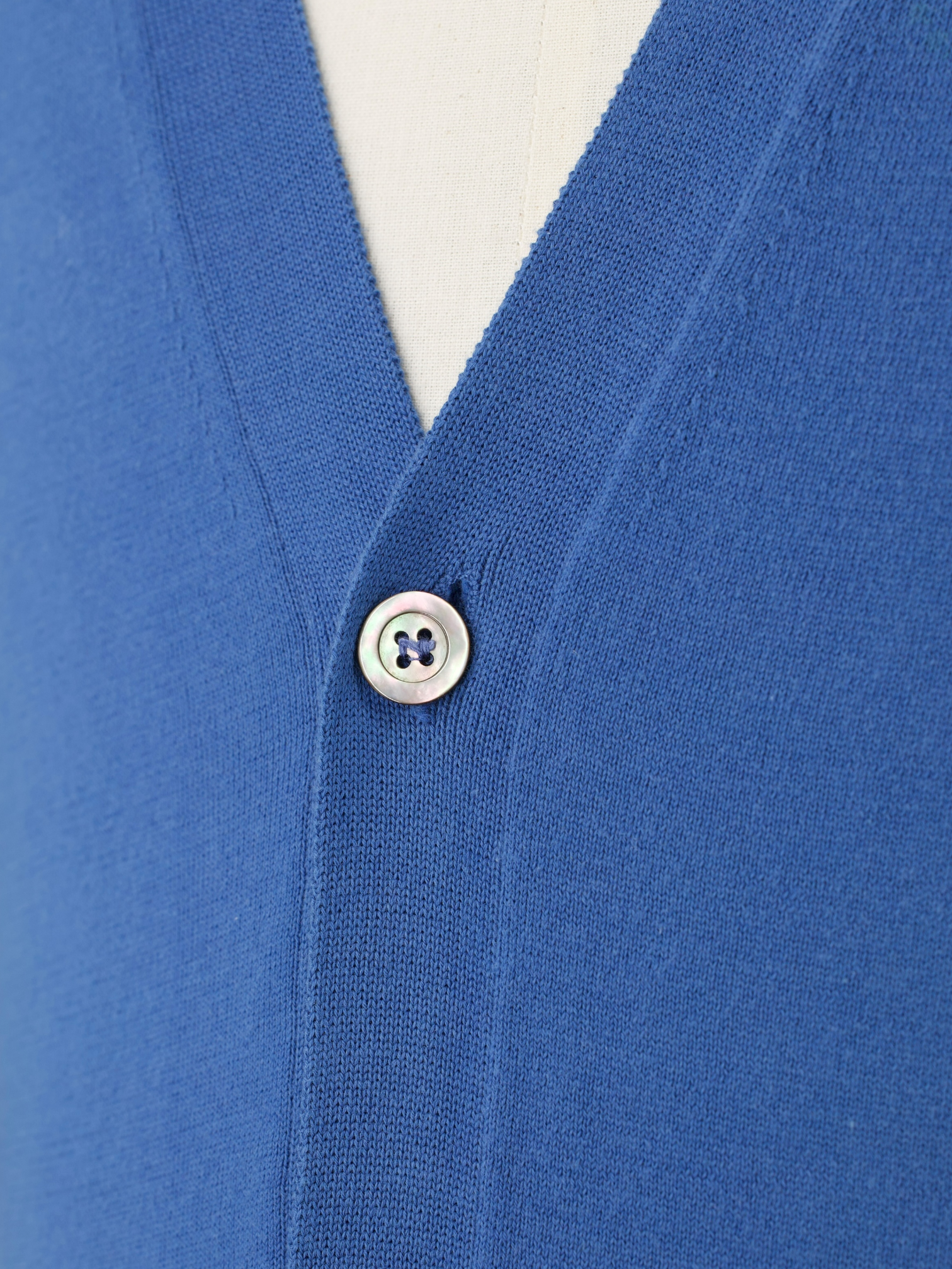 Cesare Attolini Olympic Blue Pure Sea-Island Cotton Cardigan
