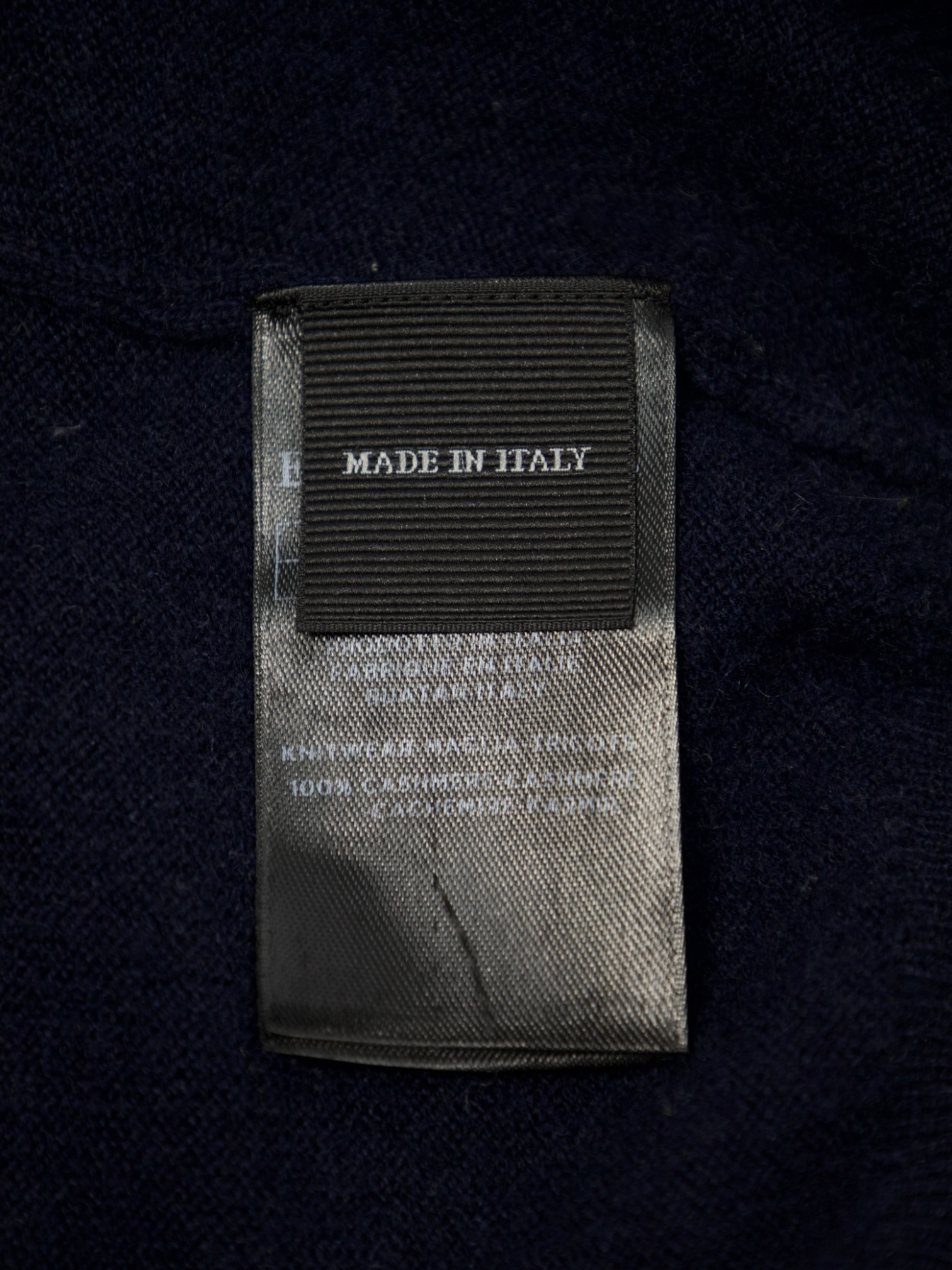 Ermenegildo Zegna Navy Premium Cashmere Zip-Up Fisherman's Sweater