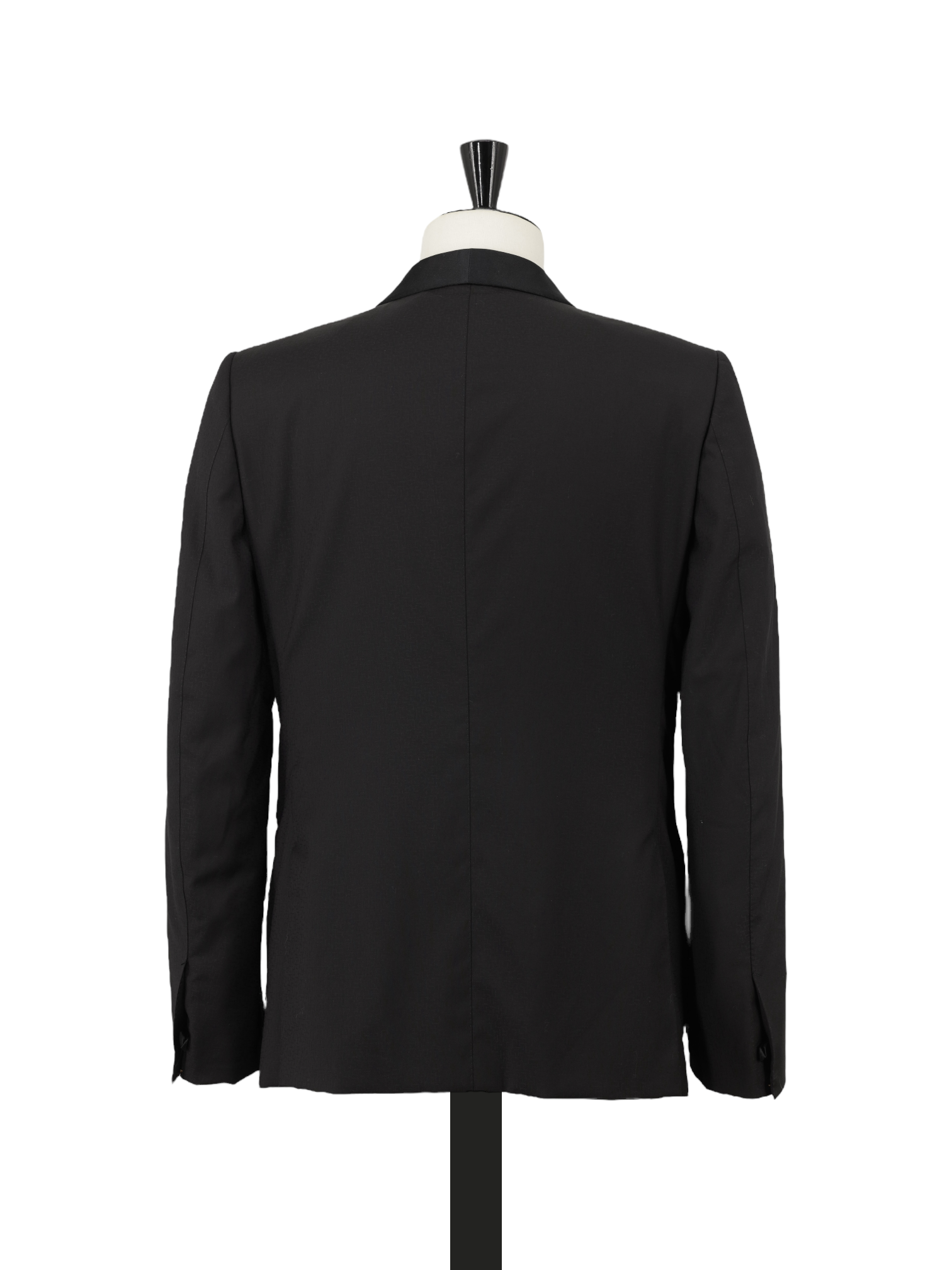 Ermenegildo Zegna Couture Black Wool Shadow-Pattern Tuxedo