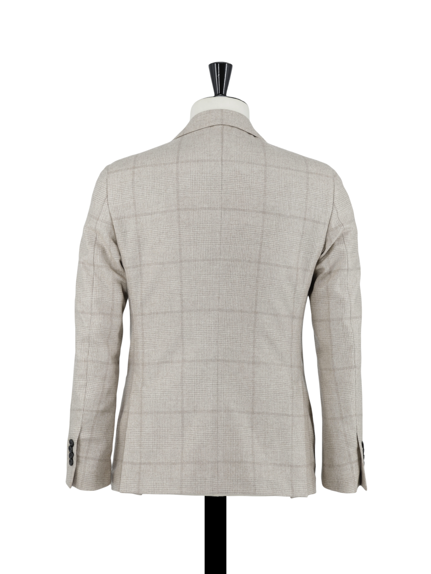 Lardini Taupe Undyed "Cashmere Raw" Prince of Wales Jacket