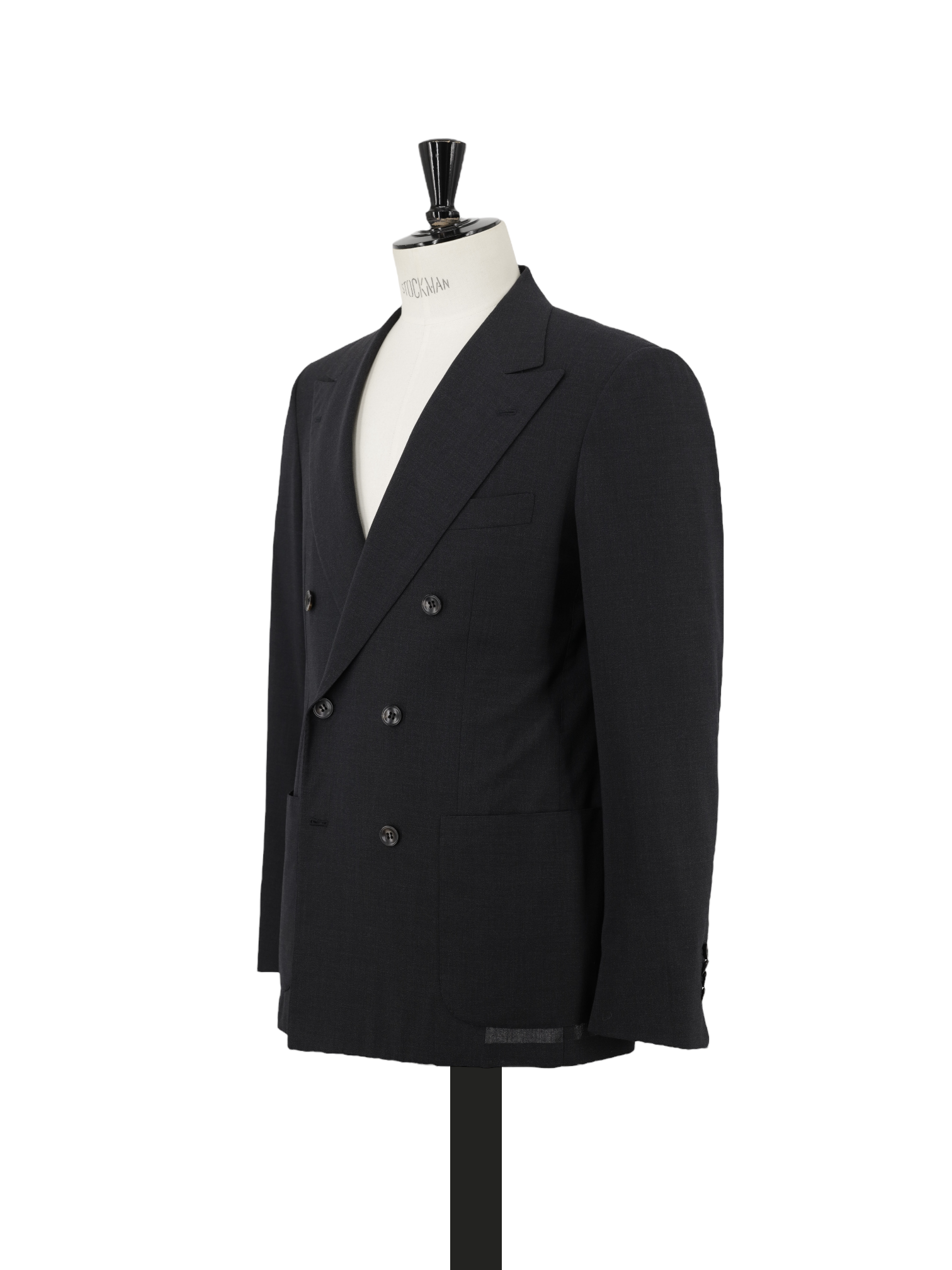 Kiton Anthracite Cool-Wool Neapolitan Double Breasted Suit