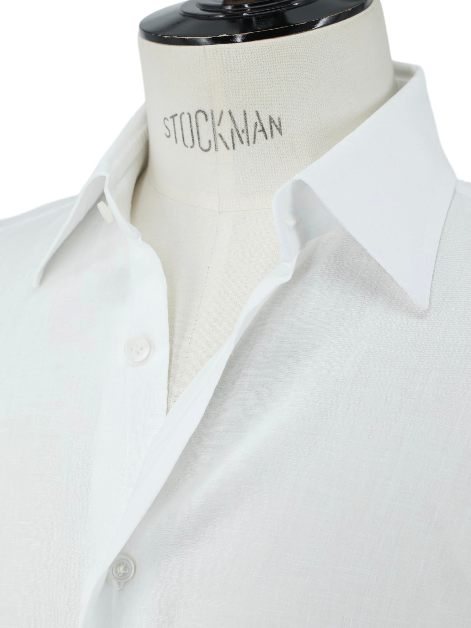 Cesare Attolini White Pure-Linen Handmade Summer Shirt