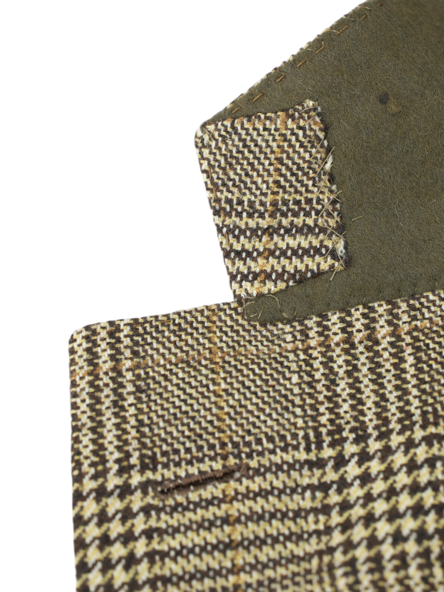 Kiton Brown Vintage Pure Cashmere Prince of Wales Jacket