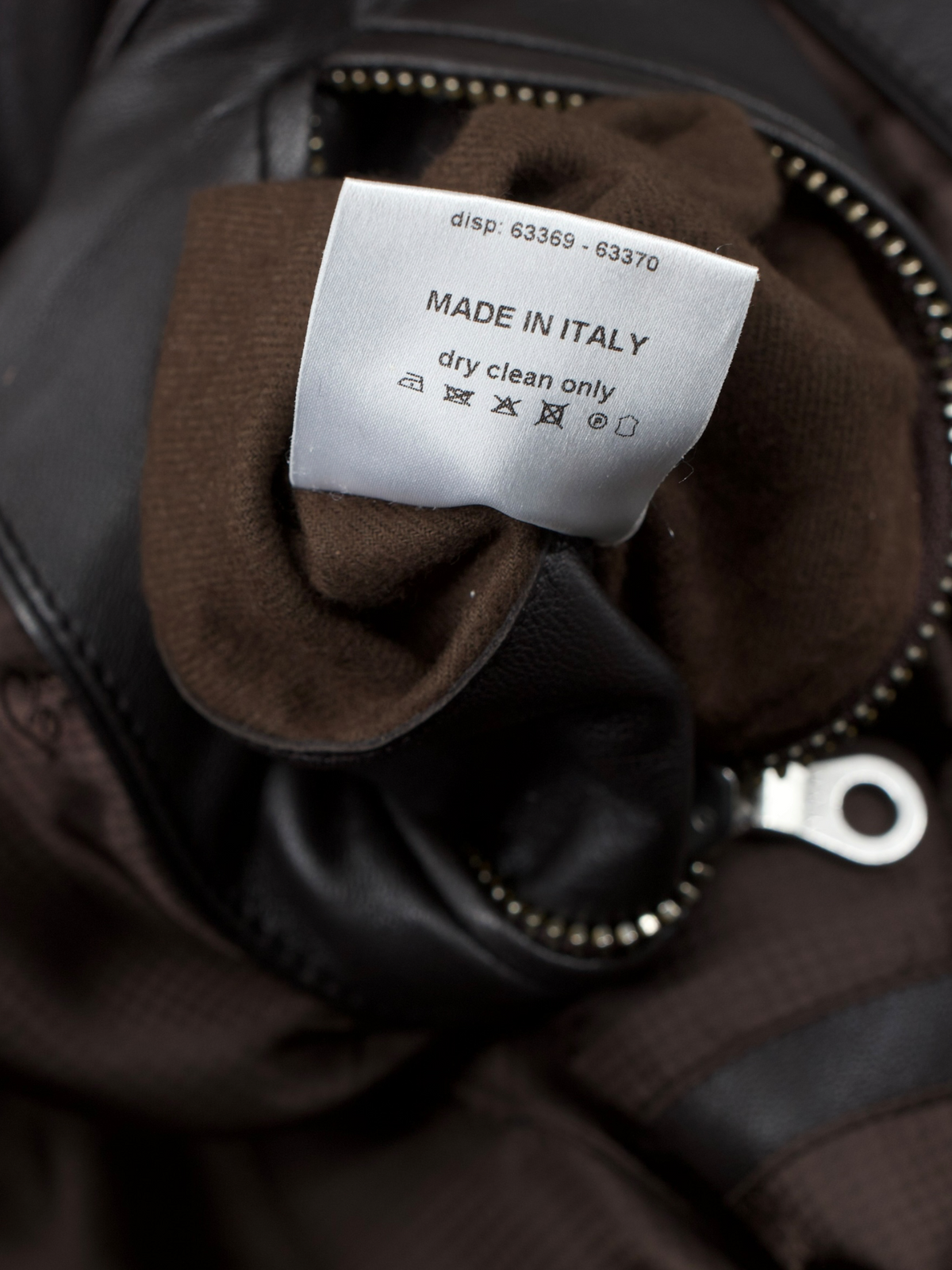 Brioni Dark Brown Deerskin Grain Leather Coat