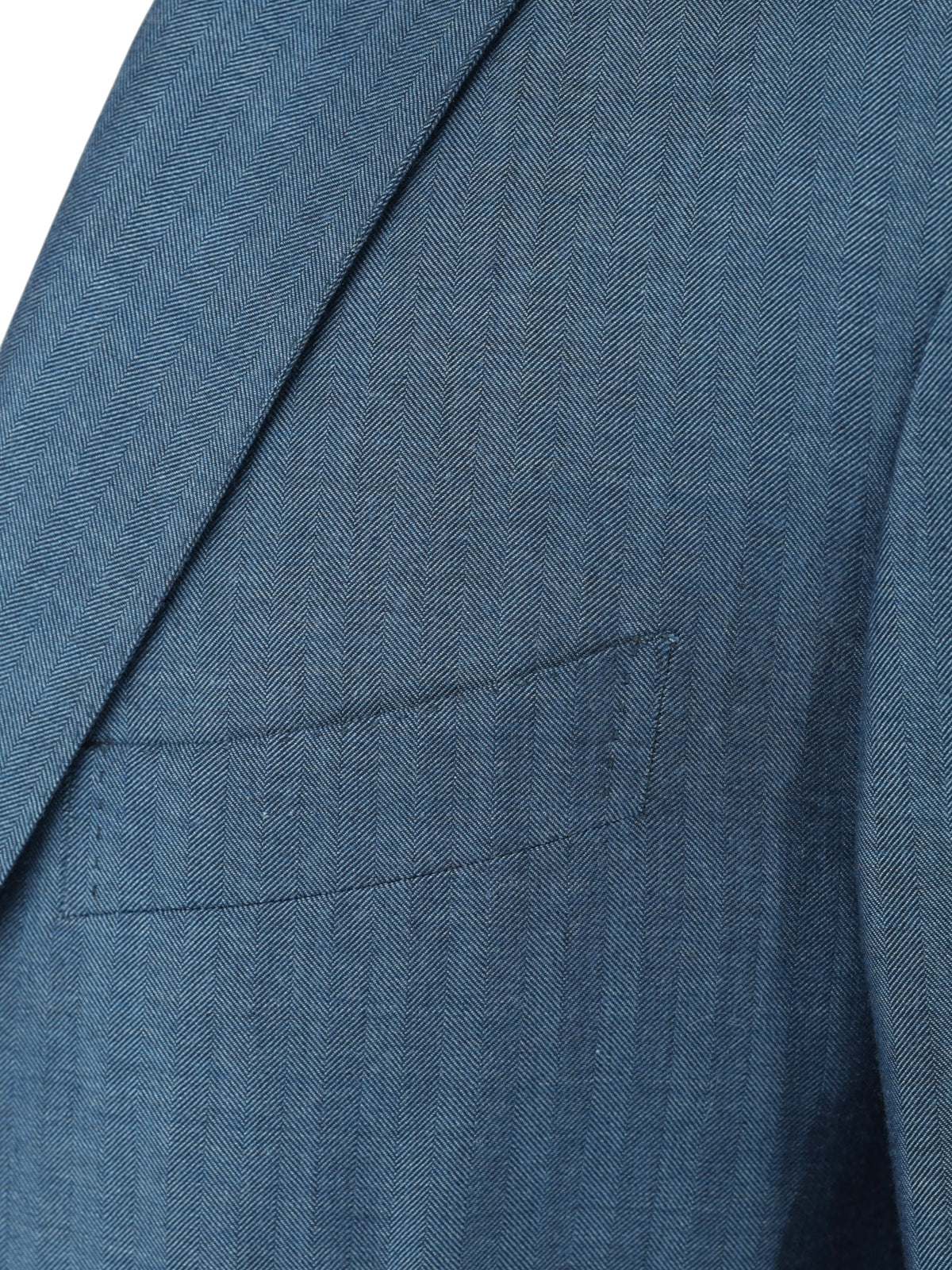 Ermenegildo Zegna Petrol Cashmere & Silk Herringbone "Capri" Jacket