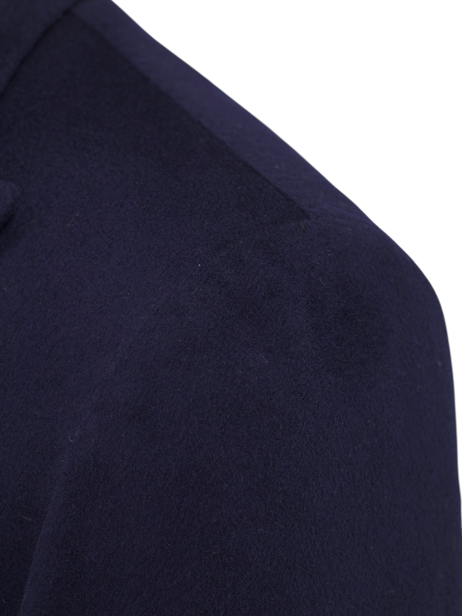 Caruso Navy Double Breasted Loro Piana Ing. Wool & Cashmere Overcoat