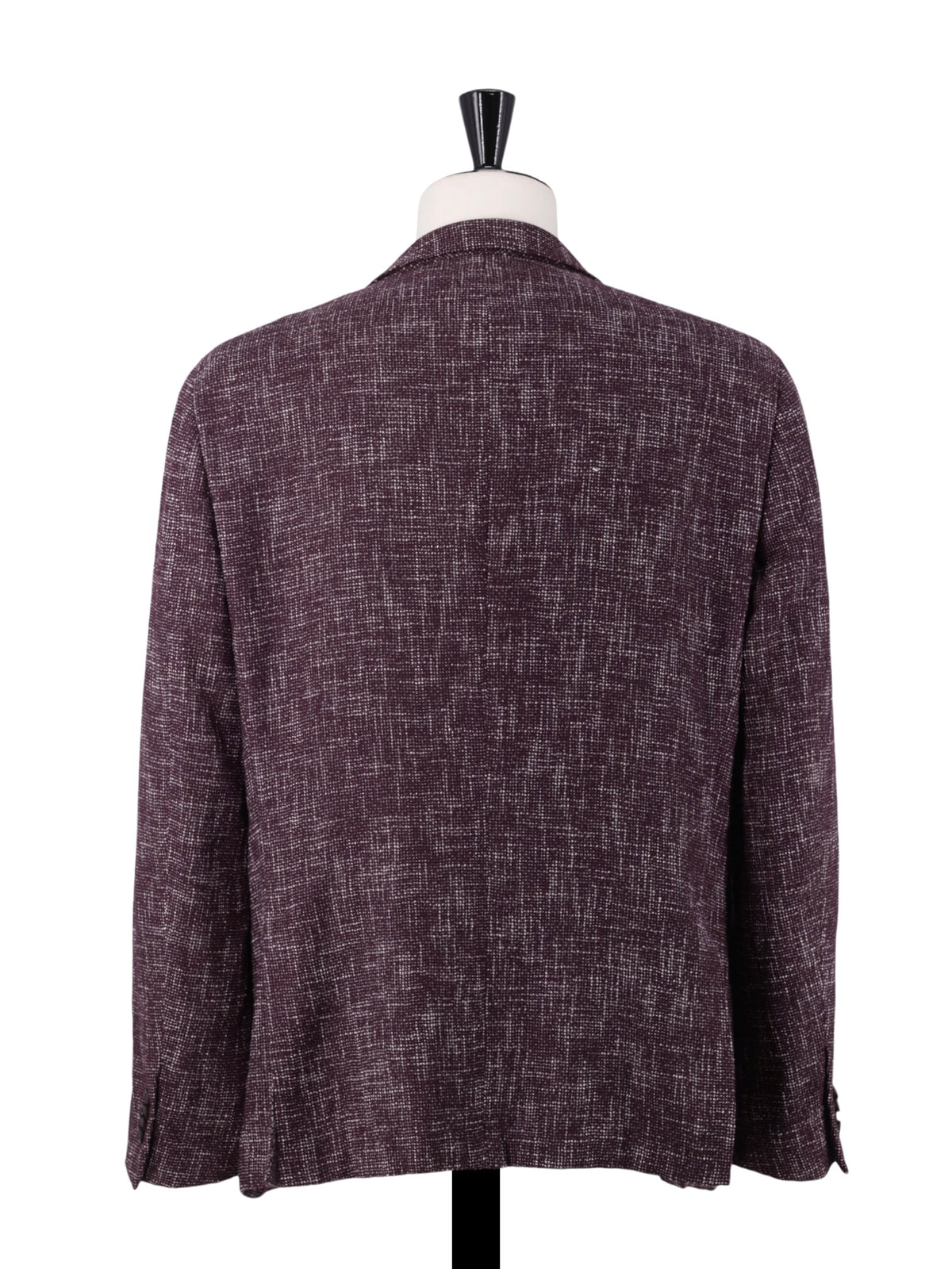 Corneliani Oxblood & White Speckled Wool, Cotton & Stretch "Gate" Jacket