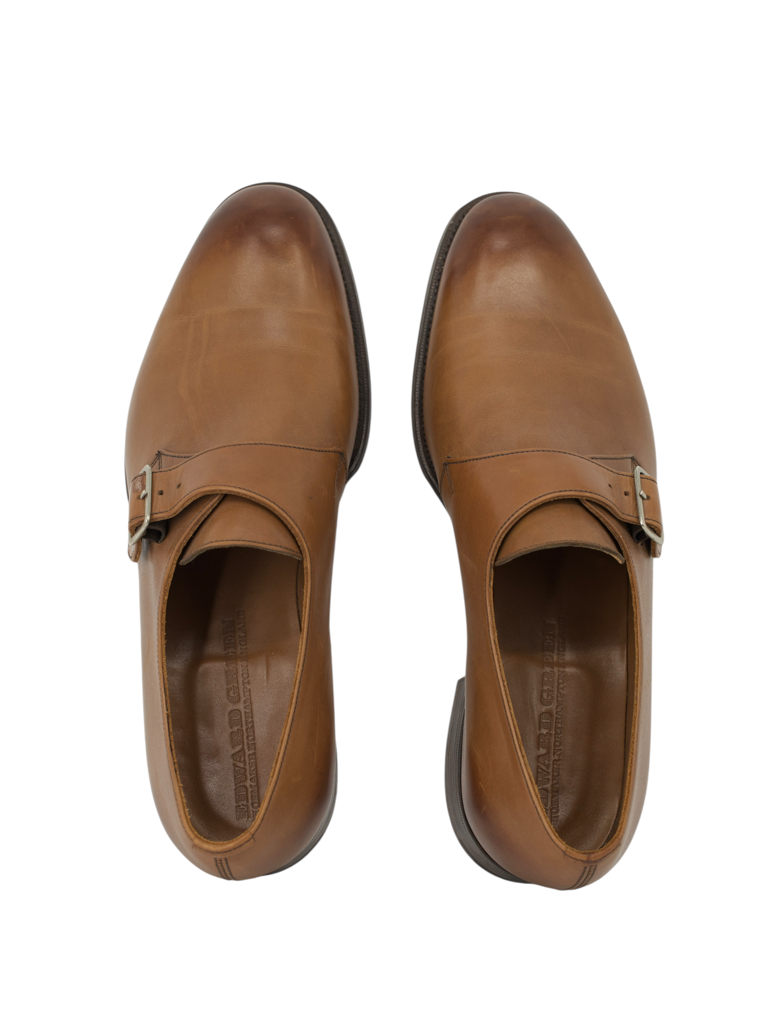 Edward Green Cognac Brown Ealing Calfleather Single Monk Shoes