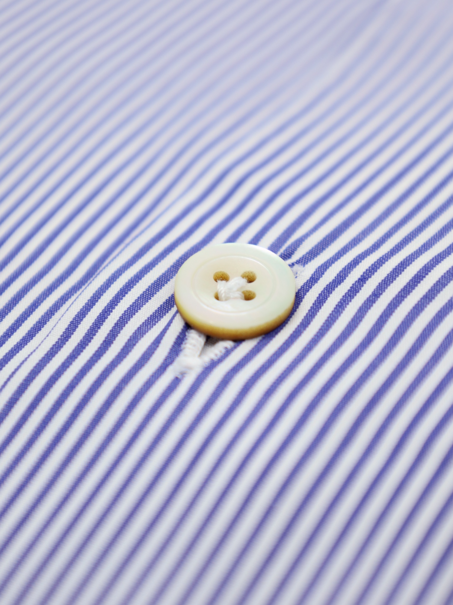Kiton Light Blue Pinstripe Cotton Shirt